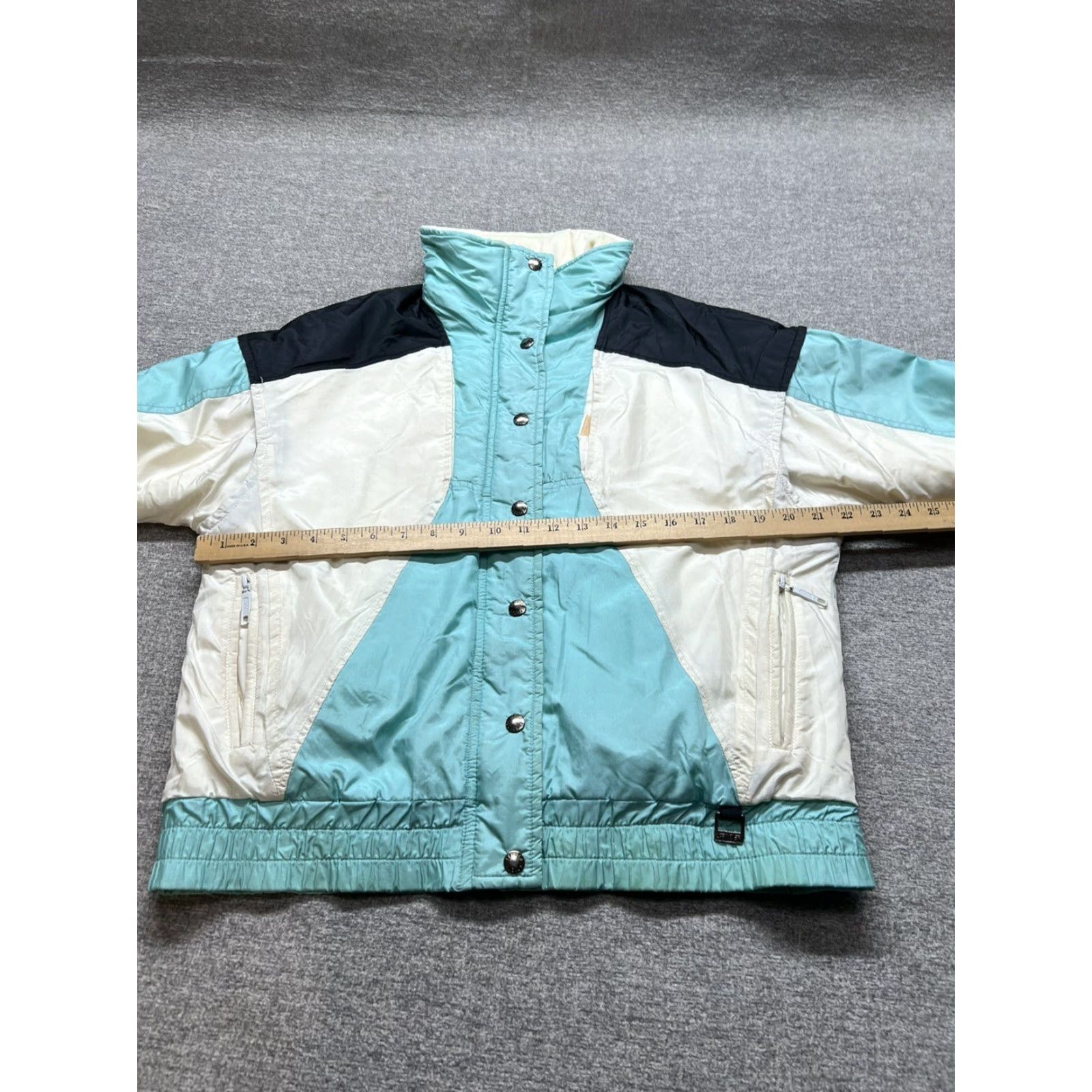 Spyder VINTAGE Spyder Ski Jacket Thinsulate Lite Entrant 90s Style With Hood Ladies 12 Jacket Coat Skiing Blue Nylon Zipped Pockets Mens Womens Boys Girls Size US L / EU 52-54 / 3 - 7 Thumbnail