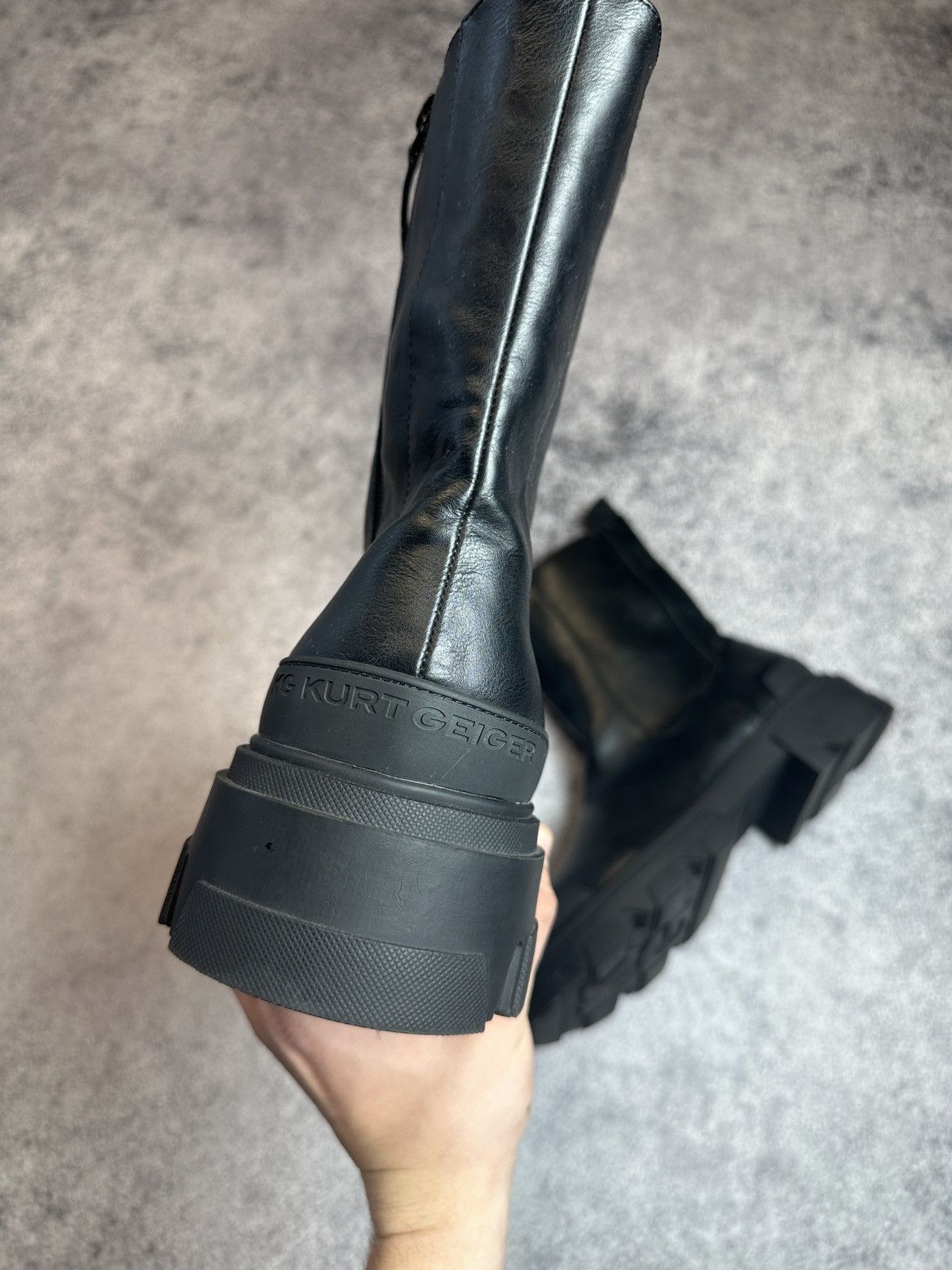 Kurt Geiger Y2K Vintage Casual Faux Leather High Boots Streetwear 44 VTg Size US 11 / EU 44 - 3 Thumbnail