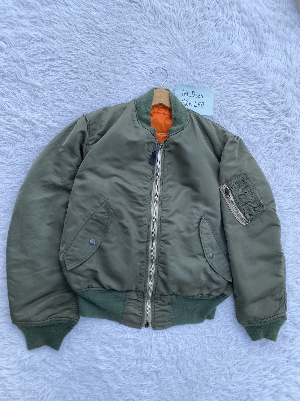 Alpha Industries RARE VINTAGE ALPHA INDUSTRIES MA1 BOMBER JACKET Size US M / EU 48-50 / 2 - 2 Thumbnail