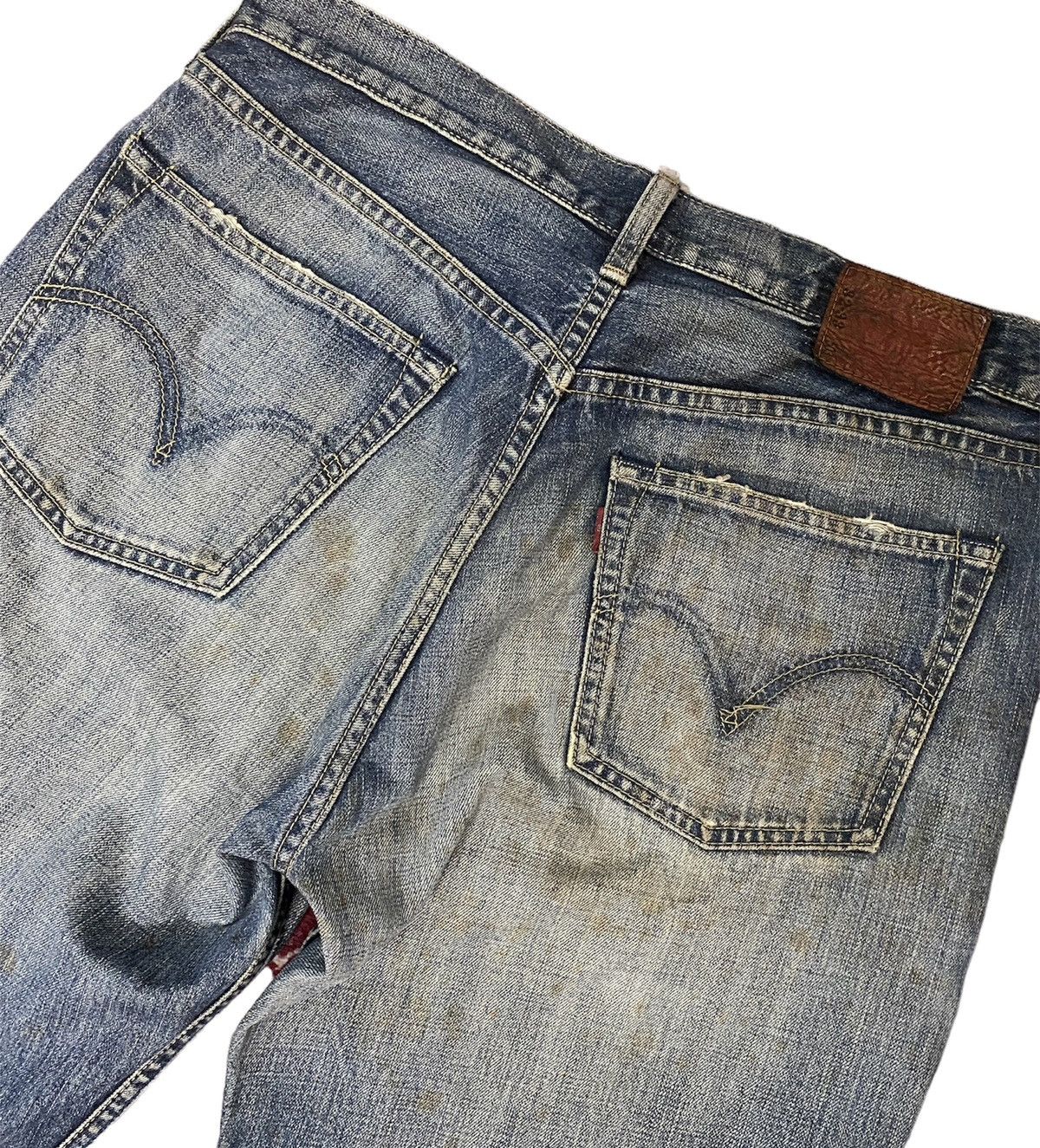 Levi's Levis 503 Mud Wash Rusty Denim Distressed Jeans Vintage Size US 32 / EU 48 - 9 Thumbnail