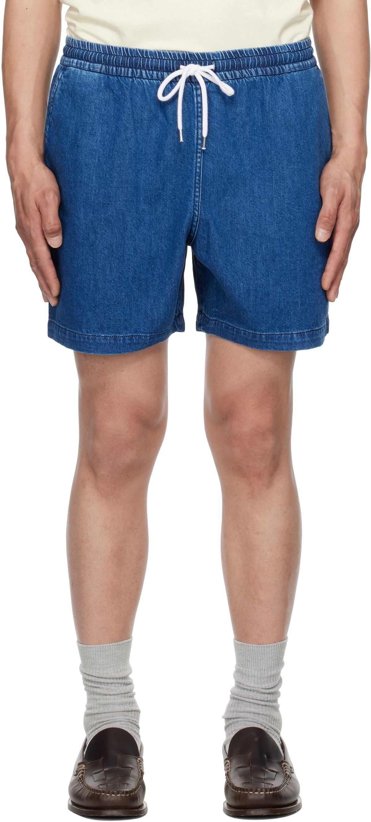 Drake's Stonewashed denim shorts Size US 32 / EU 48 - 4 Thumbnail