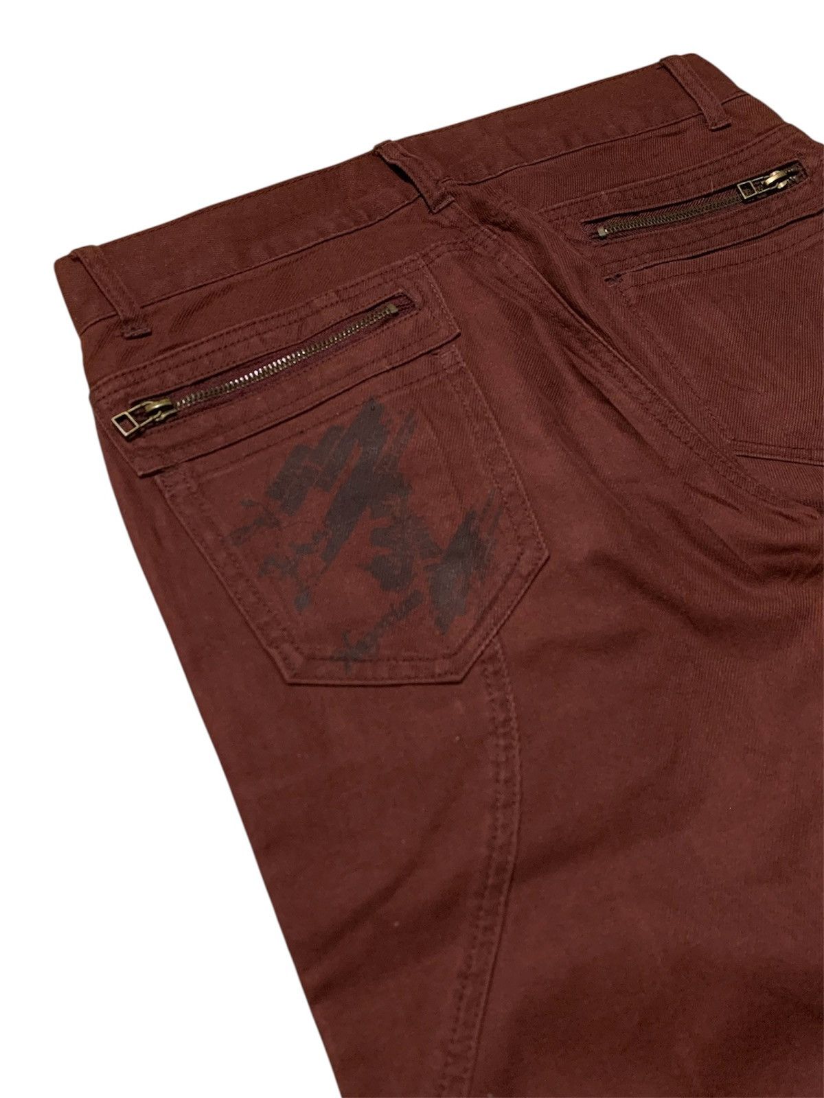 semanticdesign 🌑BLACKFRIDAY🌑 Flare Jeans Semantic Design Maroon Size US 31 - 7 Thumbnail