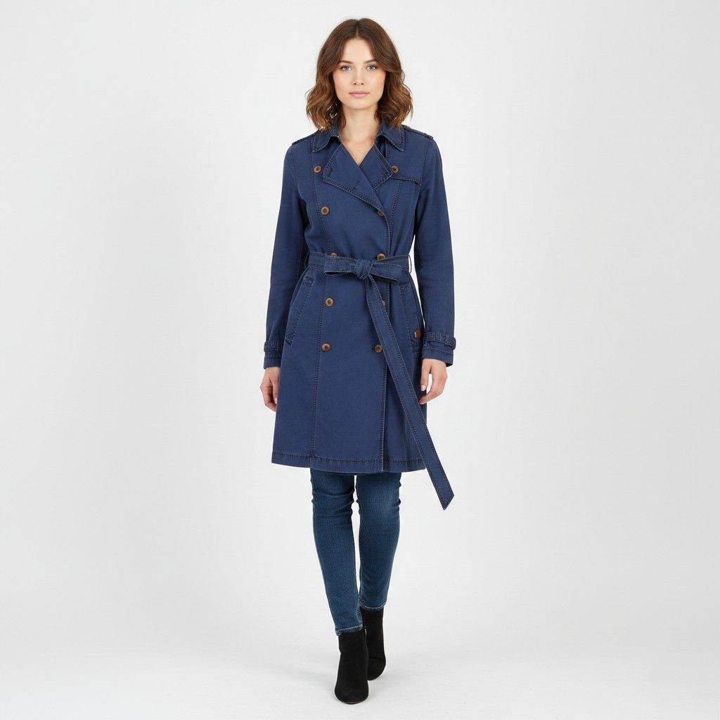 camel active Camel Active Women 42 L Coat Navy Cotton 7687 Size L / US 10 / IT 46 - 1 Thumbnail