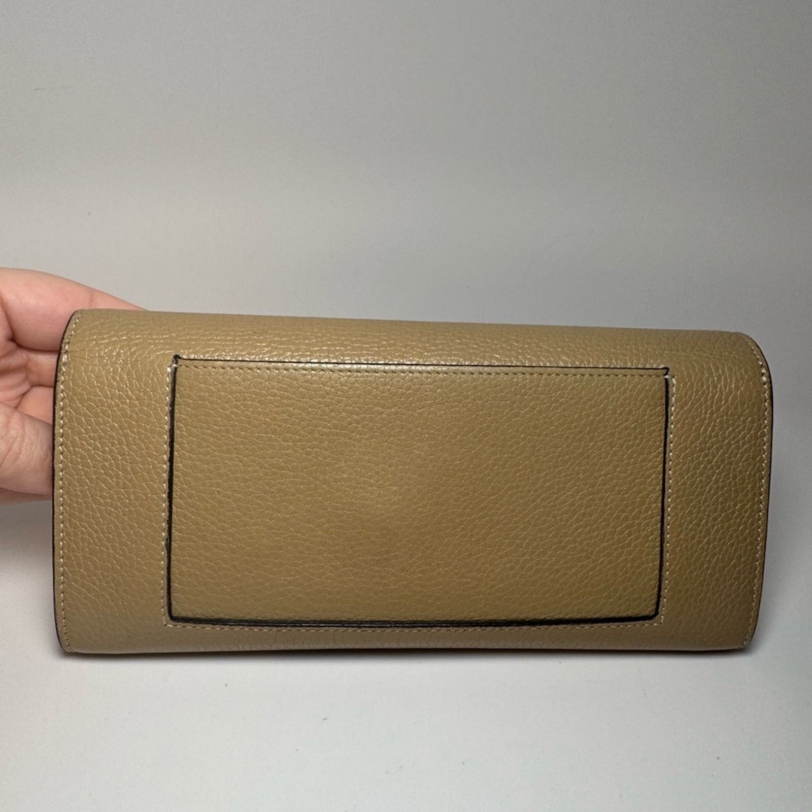 Celine Celine Large Flap Multifunction Wallet Taupe Pebbled Leather Size ONE SIZE - 2 Thumbnail