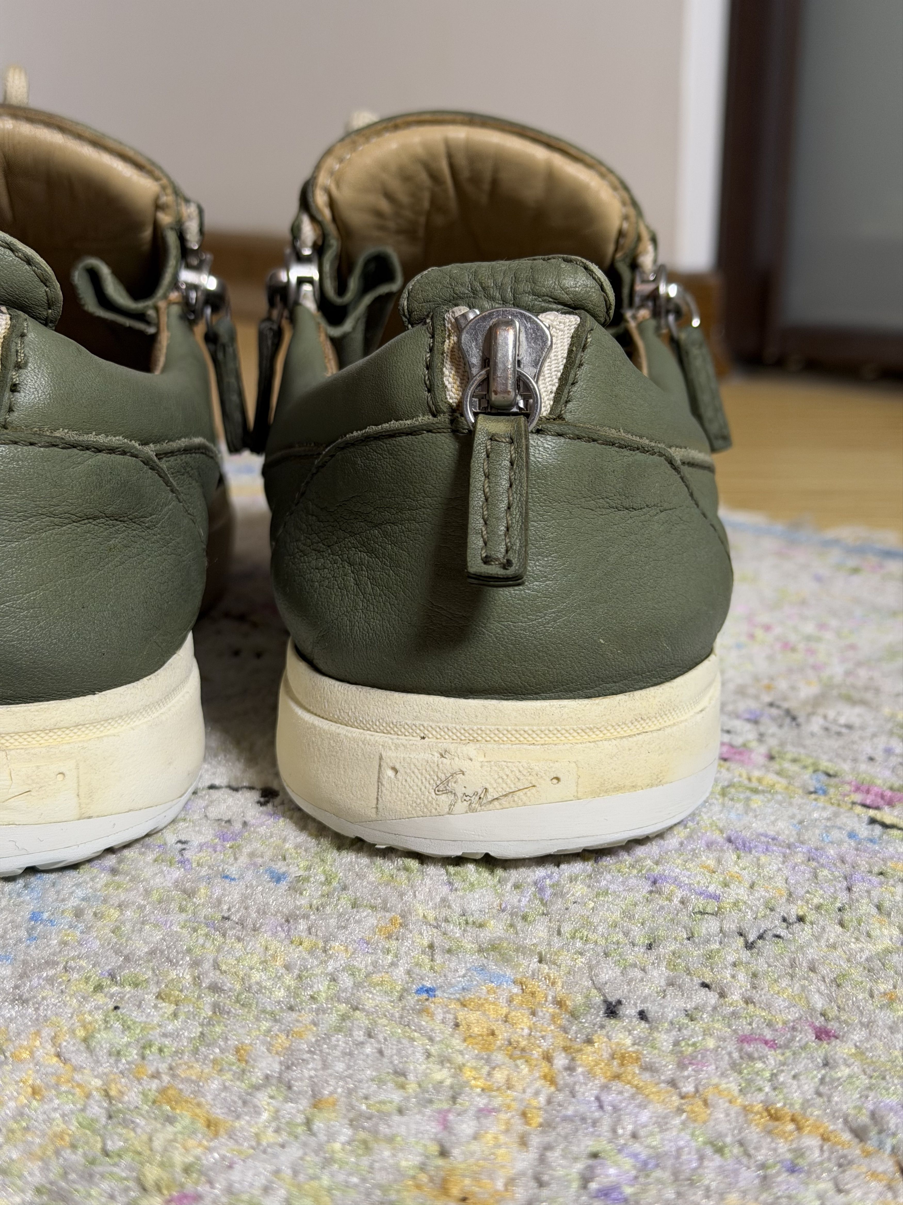 Giuseppe Zanotti Giuseppe Zanotti Frankie zip-detail Leather Sneakers Size US 10 / EU 43 - 7 Thumbnail