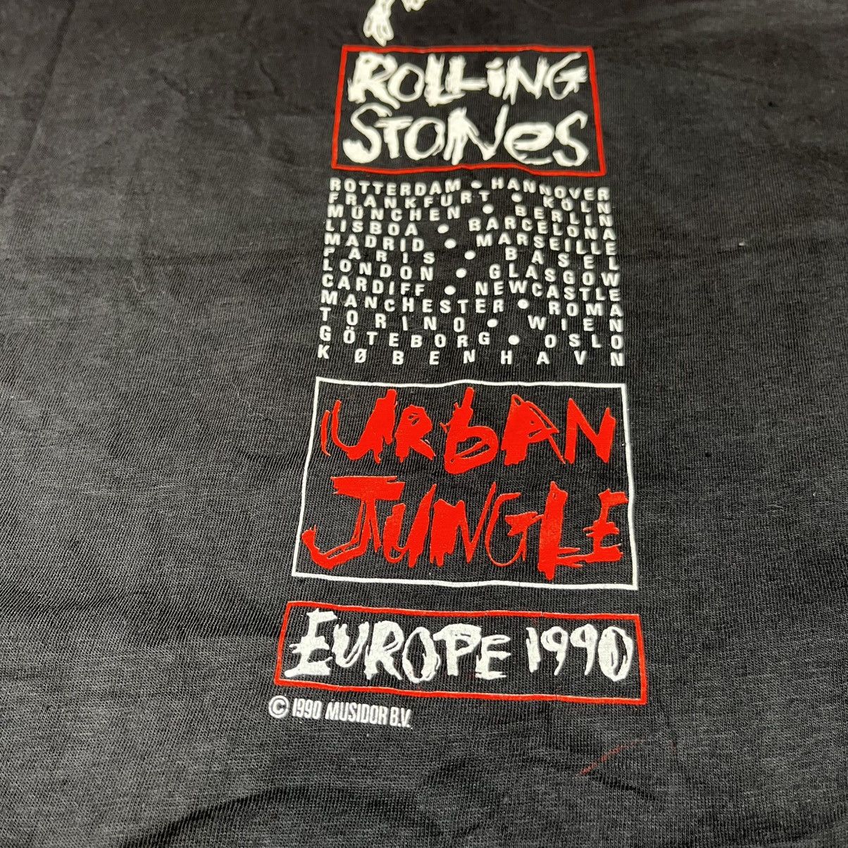 The Rolling Stones Vintage 1989 The Rolling Stones Urban Jungle Black T-shirt Size US L / EU 52-54 / 3 - 7 Thumbnail