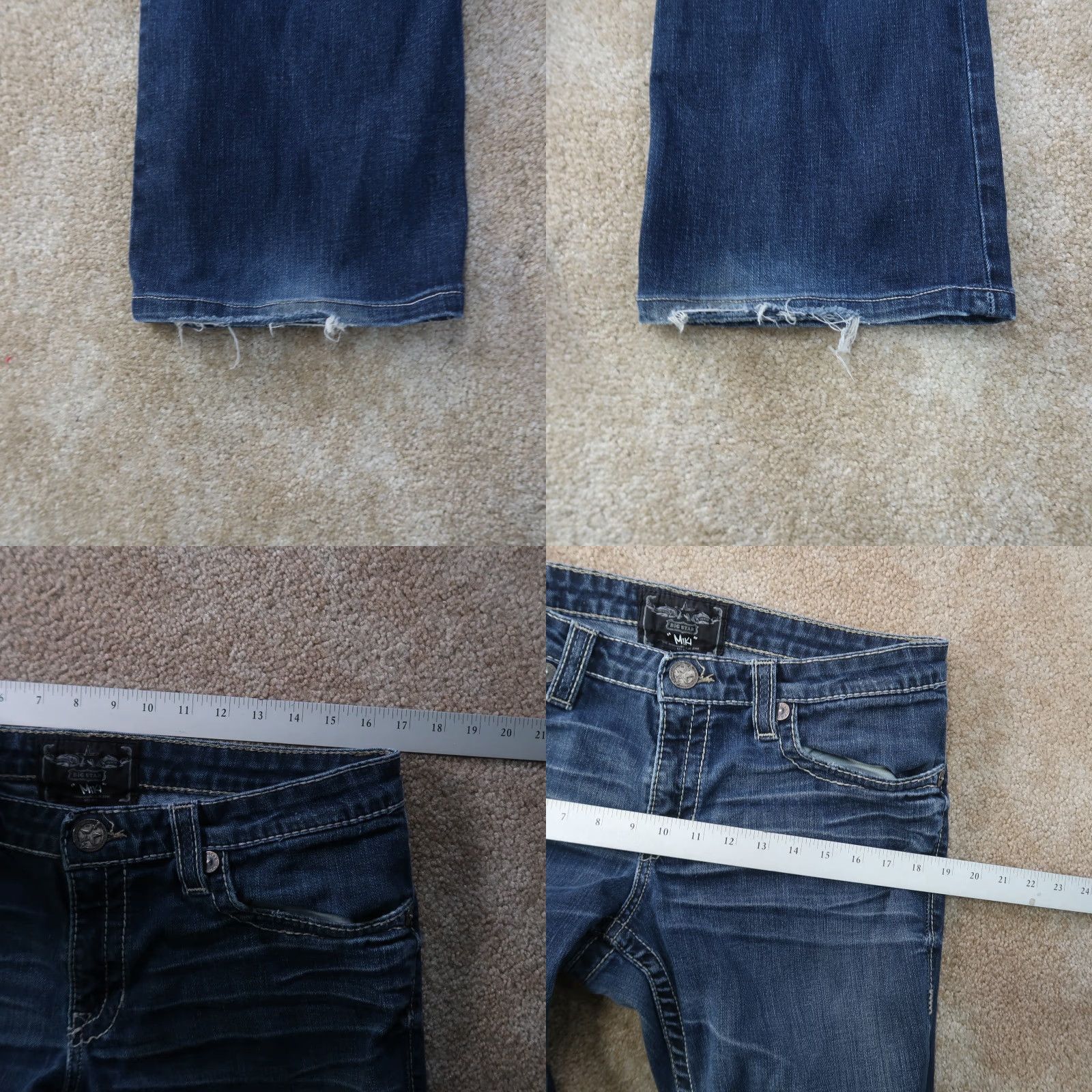 Denime BIG STAR Miki Bootcut Jeans Women's 29L Mid Rise Blue Denim Jeans Size 29" - 8 Thumbnail