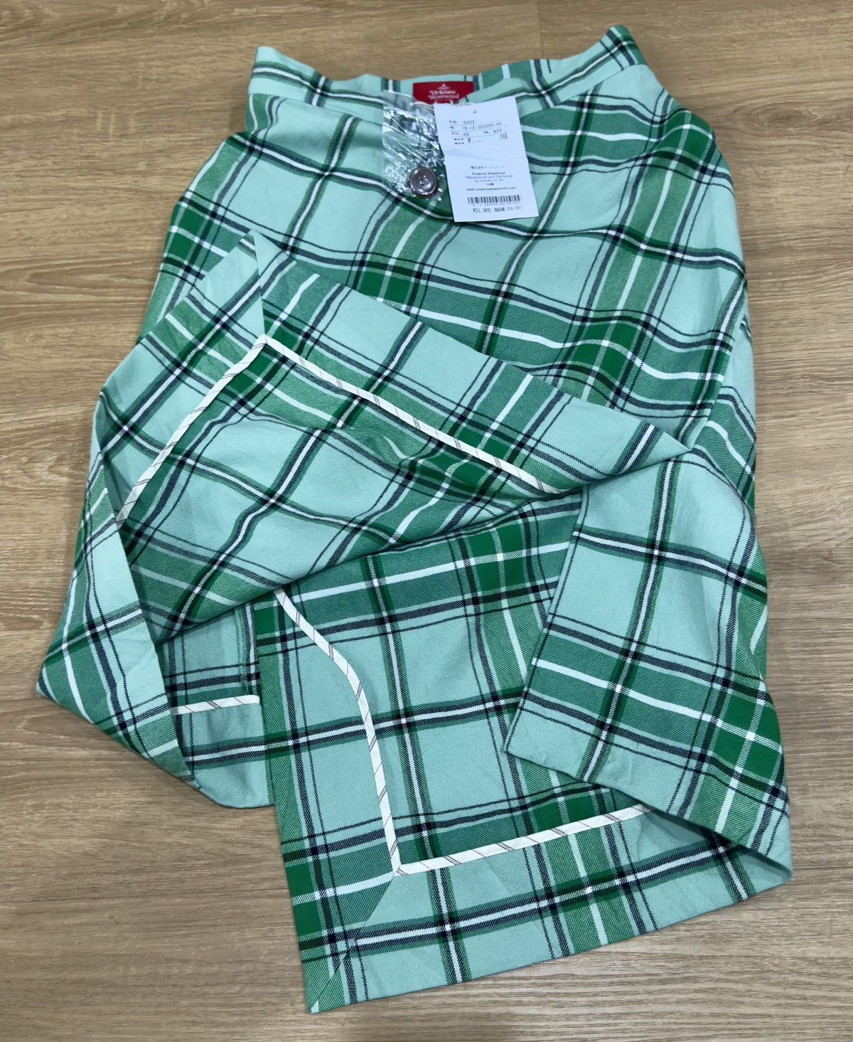 Vivienne Westwood Asymmetrical Wrap Plaid Wool Skirt Size 26" / US 2 / IT 38 - 3 Thumbnail