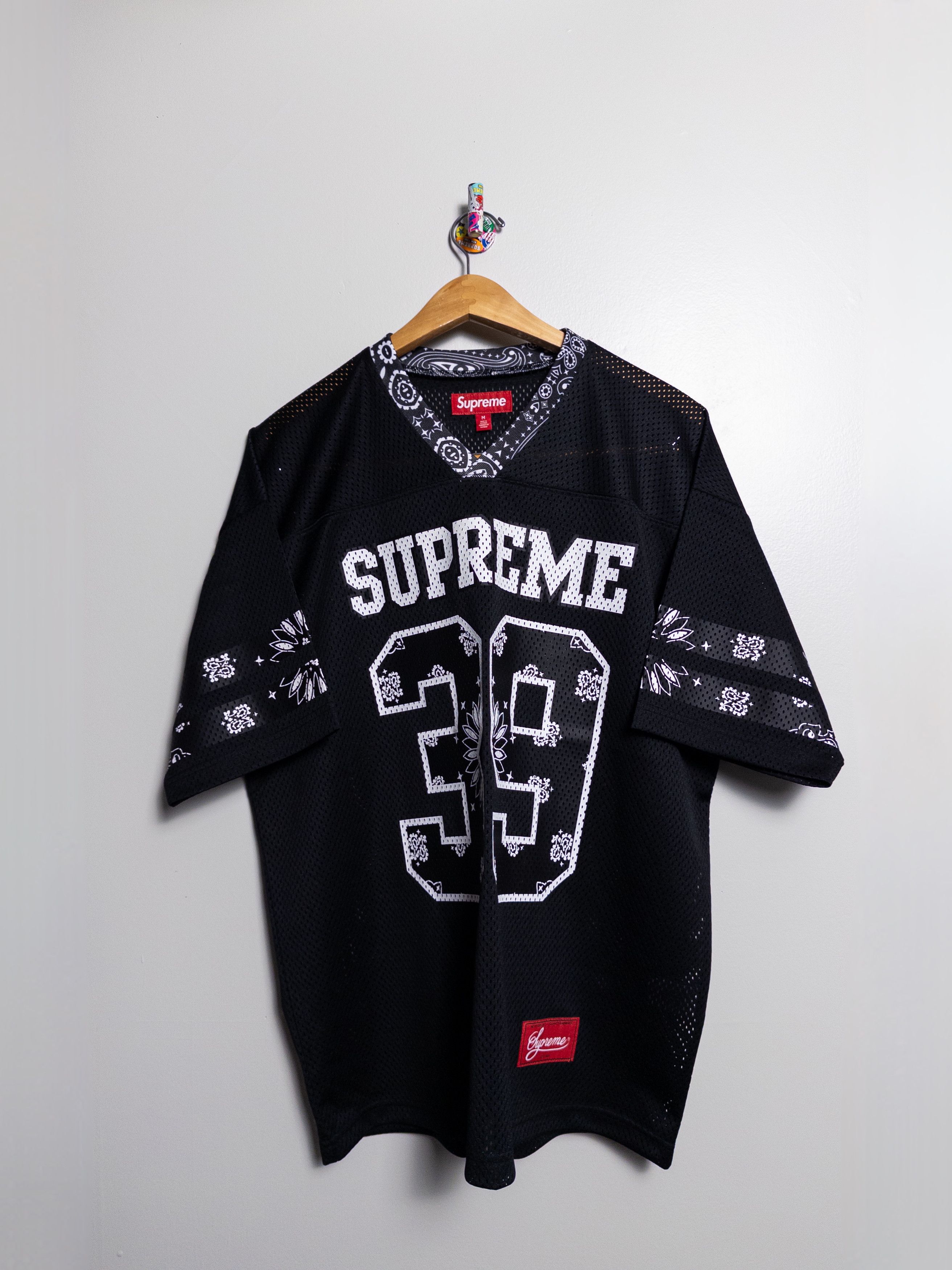 Supreme Supreme Bandana Football Jersey Black M | Grailed