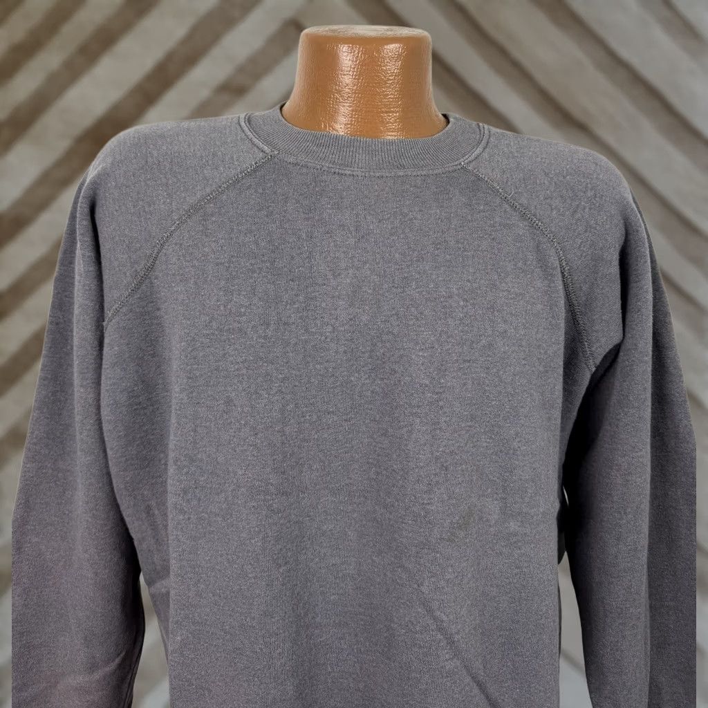 Vintage VINTAGE Mens 2XL Sweatshirt Raglan Crewneck Gray Charcoal 80s 90s Grunge Vintage Size US XXL / EU 58 / 5 - 1 Thumbnail