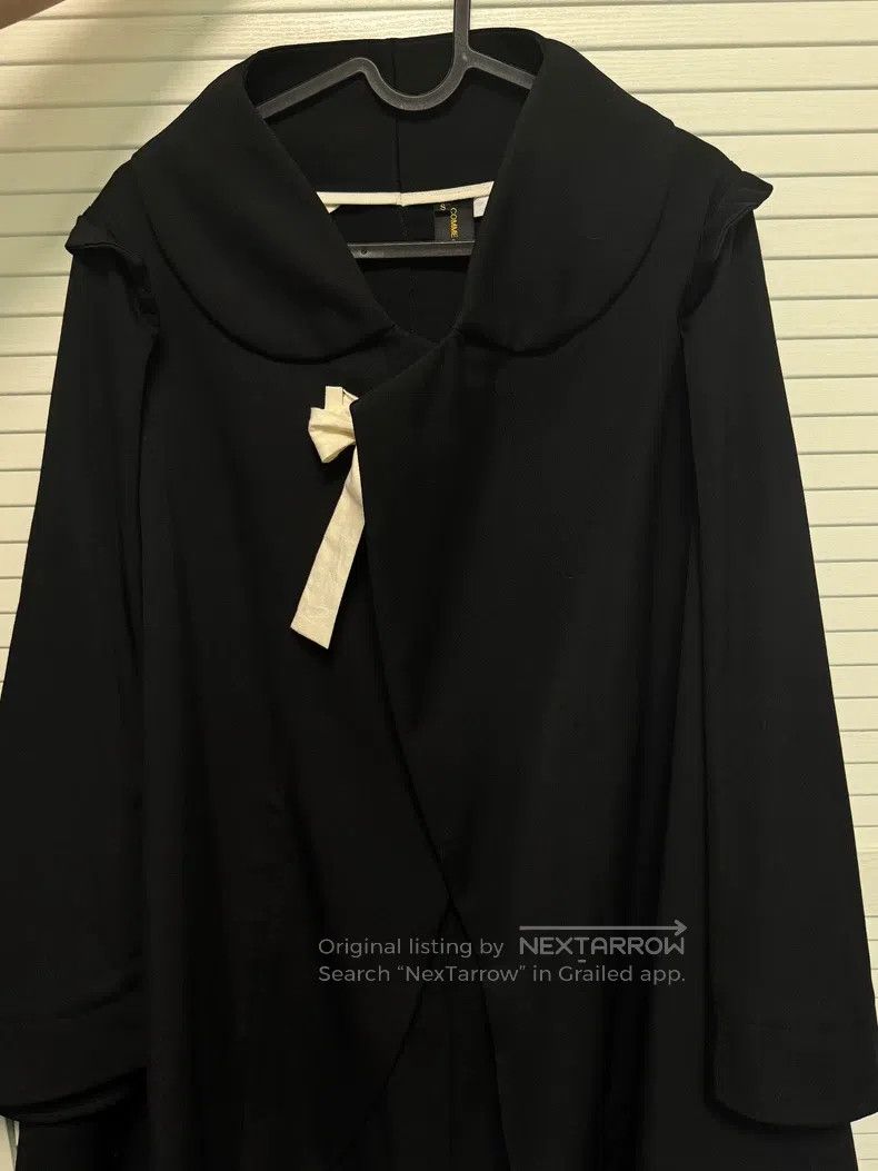 Comme des Garcons Comme Des Garcons 2D period round neck tie black cape coat Size S / US 4 / IT 40 - 1 Thumbnail