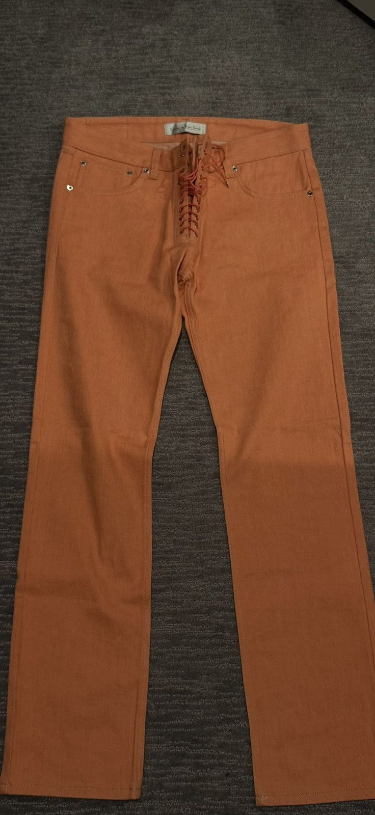 Ludovic De Saint Sernin Ludovic de Saint Sernin Pink Lace-Up Jeans Size US 30 / EU 46 - 2 Thumbnail