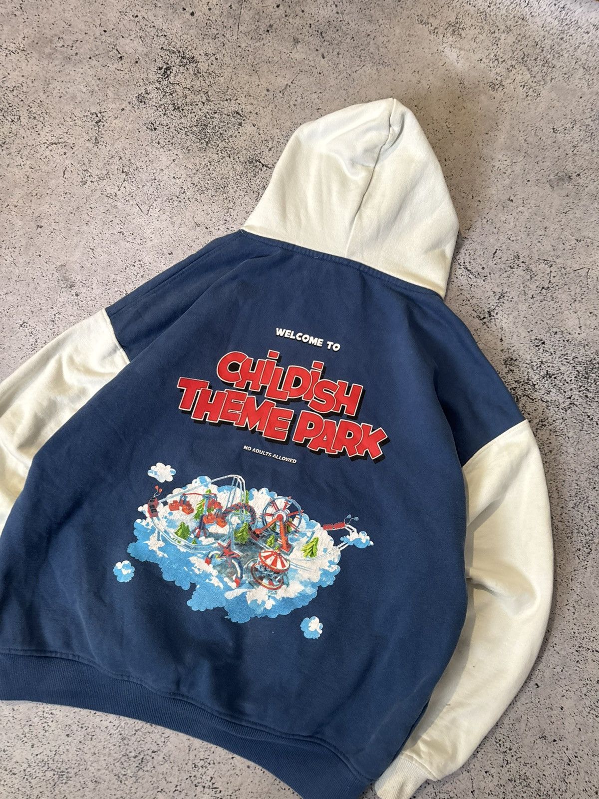 Japanese Brand Vintage childish hoodie TGF blue white skate Size US S / EU 44-46 / 1 - 8 Thumbnail