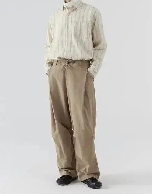 Japanese Brand 20AW Indigo Union Japan Khaki Oversized Osaka Pants Size US 32 / EU 48 - 2 Thumbnail