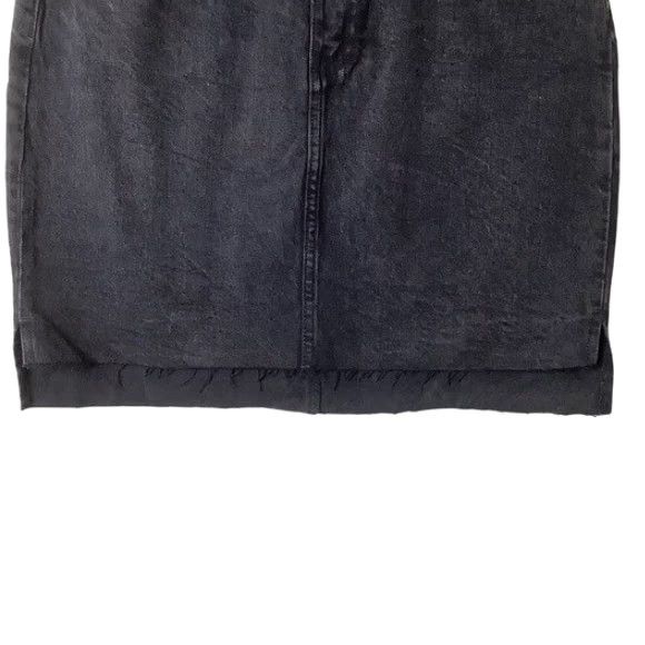 H&M H&M Denim Mini Skirt Womens 6 High Waisted Black Cotton High Low Casual Size 28" / US 6 / IT 42 - 4 Thumbnail