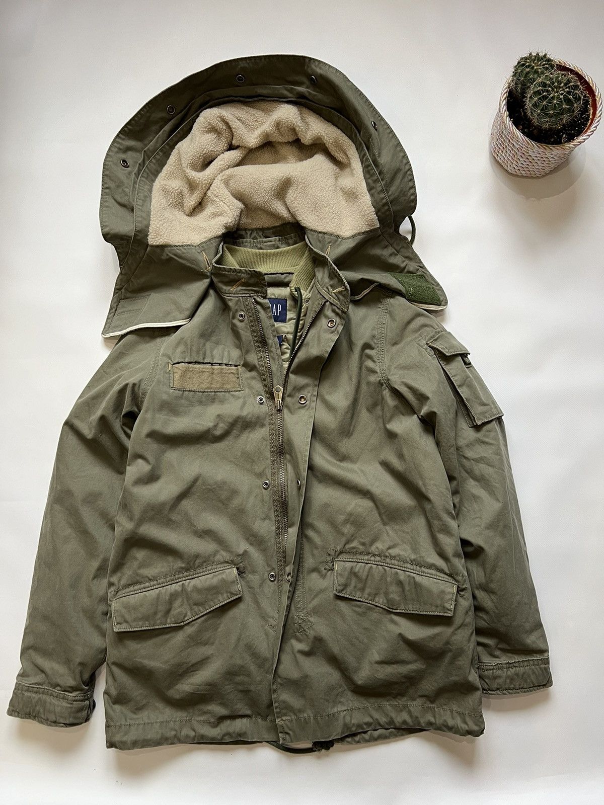 ジャケット・アウター old gap multi pocket jacket 00s OLD GAP ミリタリージャケット マルチポケット ギミック