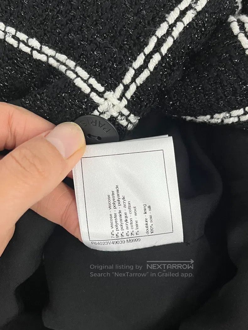 Chanel Chanel Roof series black and white plaid lotus leaf collar Size XS / US 0-2 / IT 36-38 - 7 Thumbnail