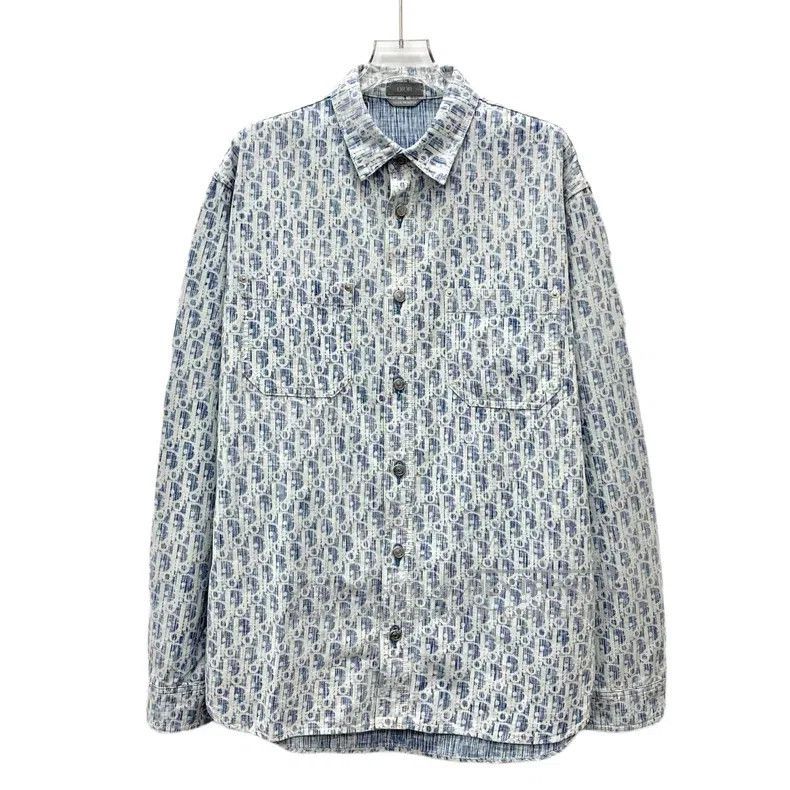 Dior Dior Size 39 Light blue logo jacquart full print cotton lap Size US XXS / EU 40 - 1 Thumbnail