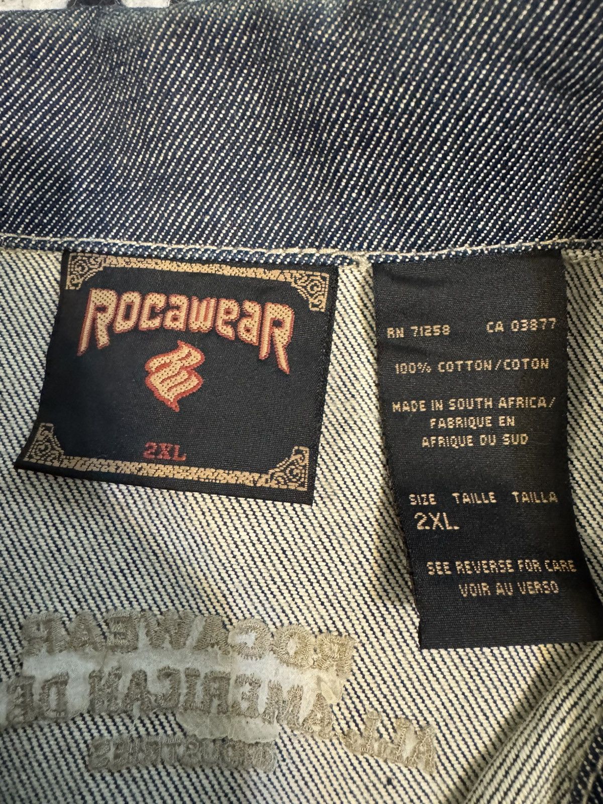 Rocawear Vintage Rare Roca Wear Men’s 2XL Twill Black Denim Jacket Size US XXL / EU 58 / 5 - 3 Thumbnail