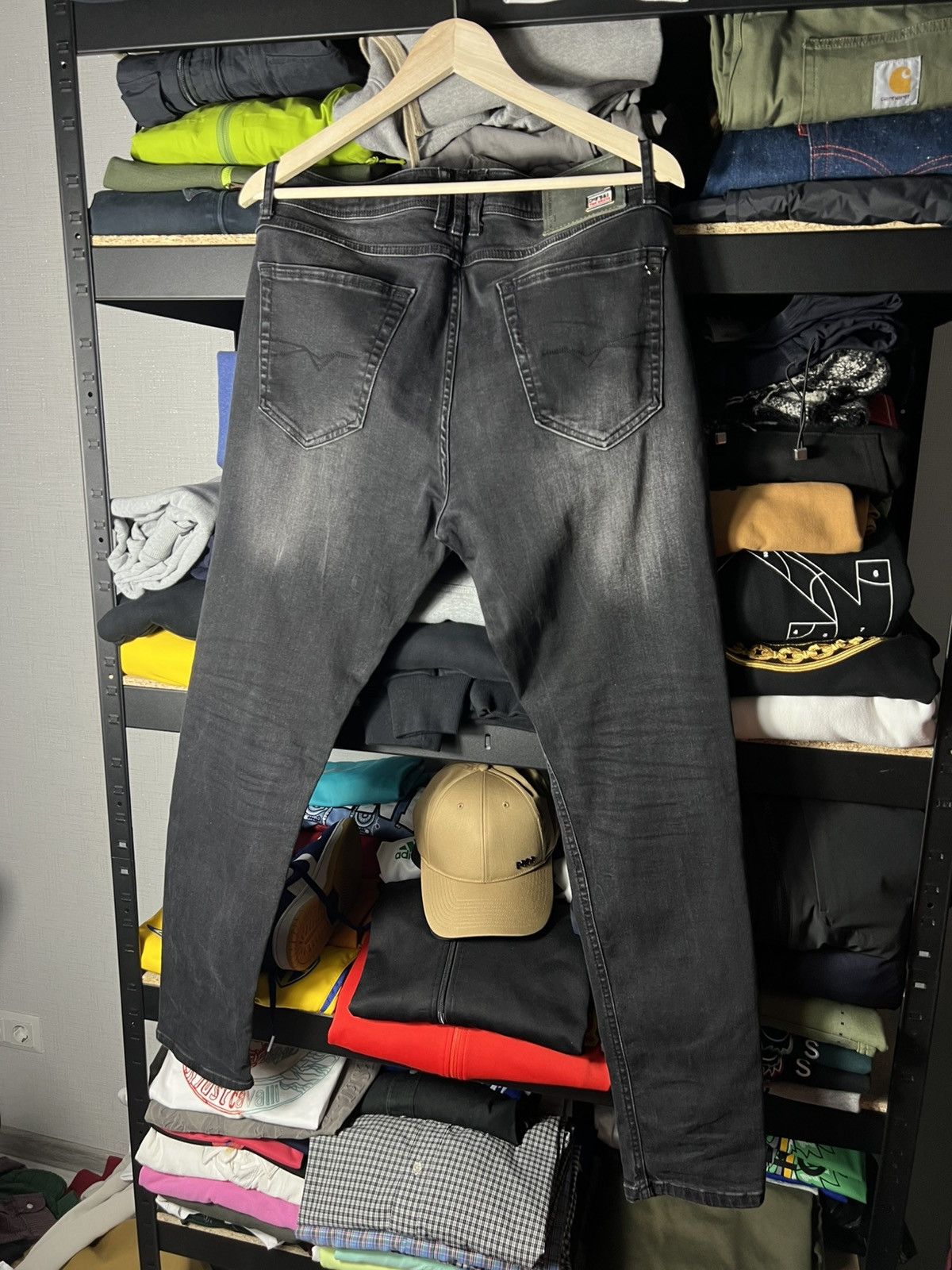Diesel 👖 Diesel Denim Division Vintage Distressed Slim Jeans Size US 33 - 4 Thumbnail