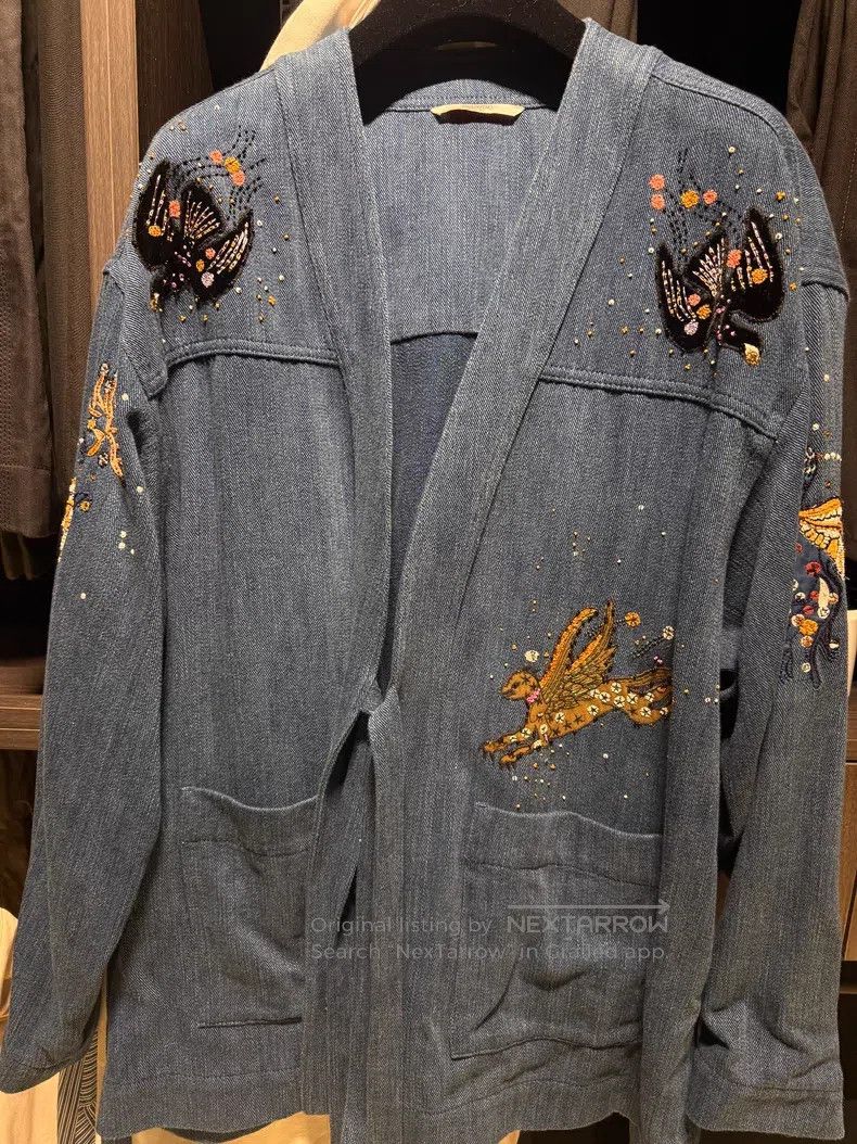 Valentino Valentino Embroidered butterfly denim jacket Size XL / US 12-14 / IT 48-50 - 1 Thumbnail