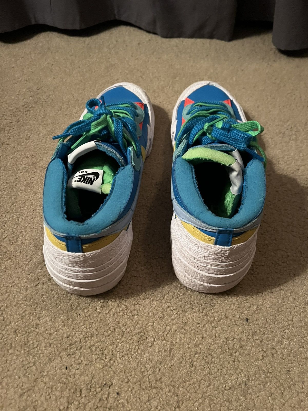 Kaws × Nike × Sacai Nike x Sacai x Kaws Blazer Low Neptune Blue Size US 11.5 / EU 44-45 - 4 Thumbnail