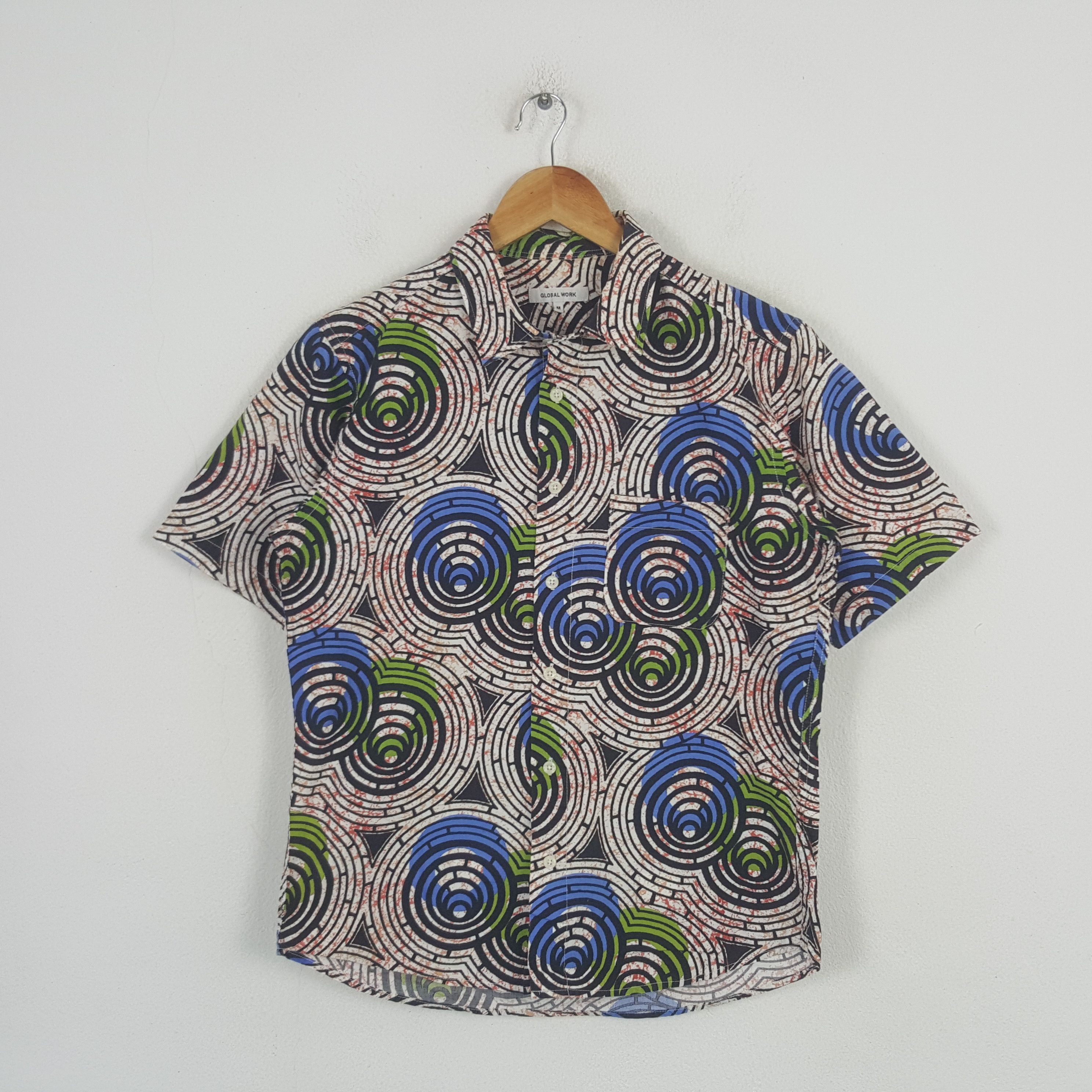Vintage Global Work Hawaii Surf Style Shirt Button Up RR17