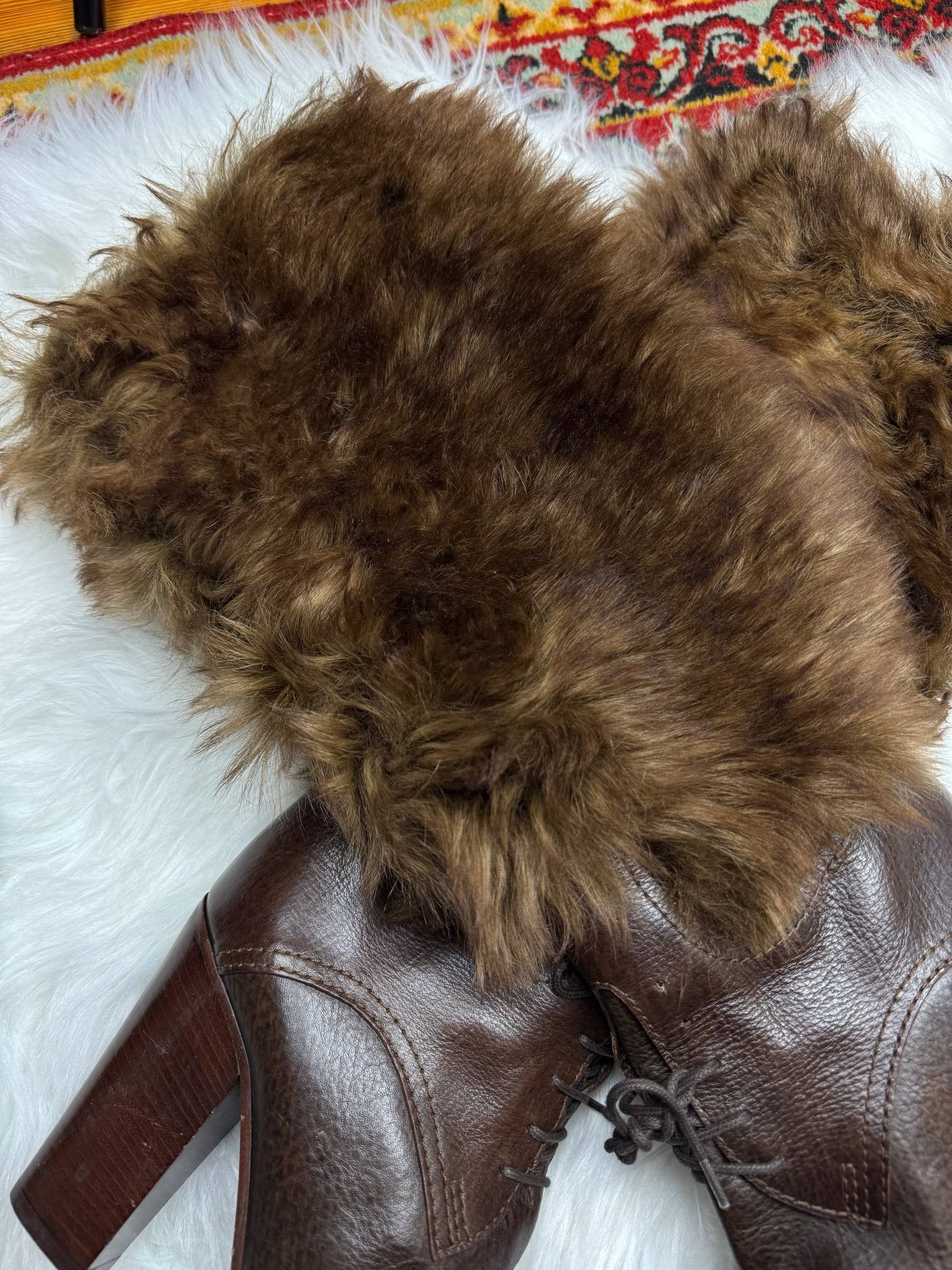 Ralph Lauren Purple Label Ralph Lauren Purple Label Leather Fur Boots Heels Italy 10B Size US 10 / IT 40 - 4 Thumbnail
