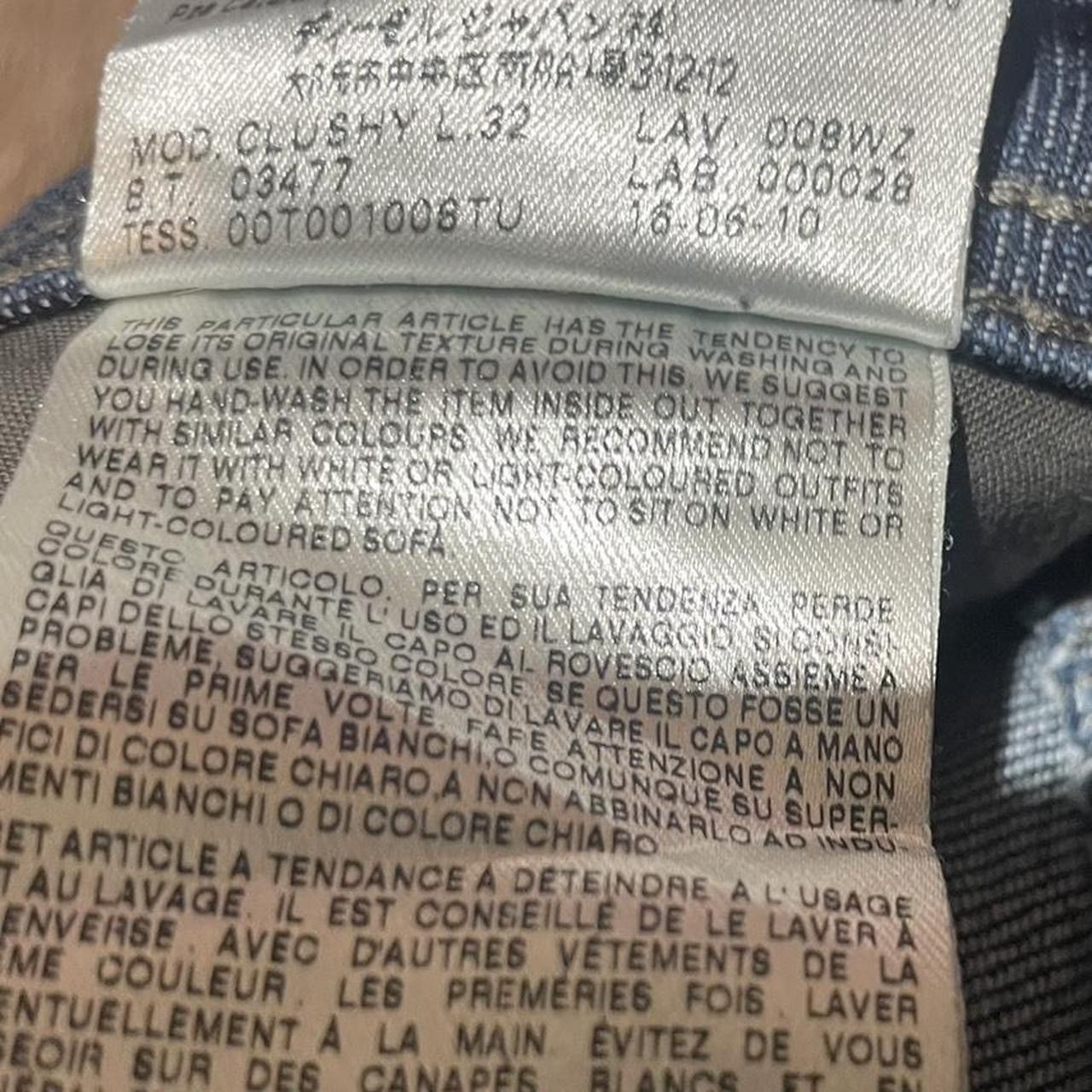 Diesel Diesel RARE engineered CLUSHY Deadstock archival 2010 Size 29" - 4 Thumbnail