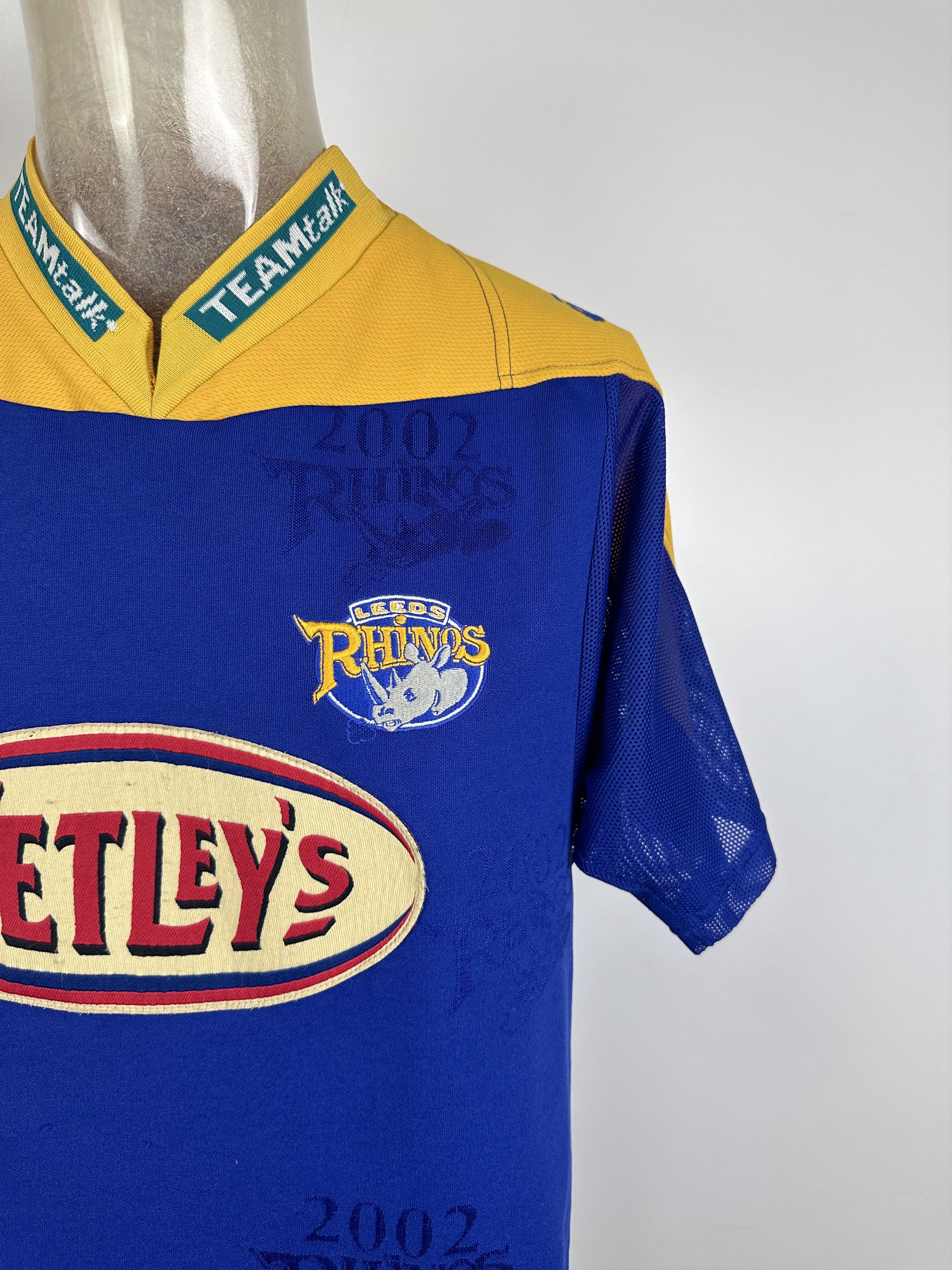 Asics × Vintage Leeds Rhinos 2002 Asics Rugby Home Shirt Jersey Blue Size M Size US M / EU 48-50 / 2 - 2 Thumbnail