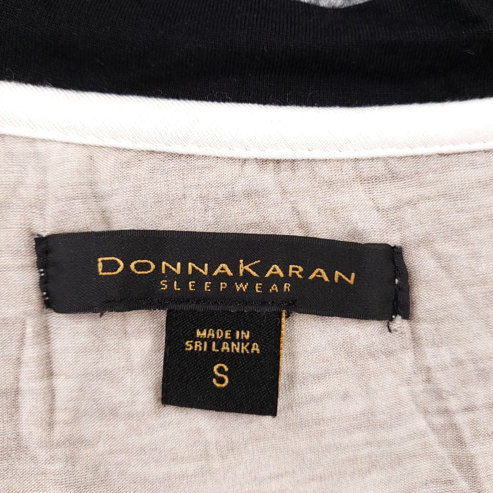 Donna Karan Donna Karan Sleepshirt Women S Beige V-Neck Short Sleeve Sleepwear Size S / US 4 / IT 40 - 7 Thumbnail