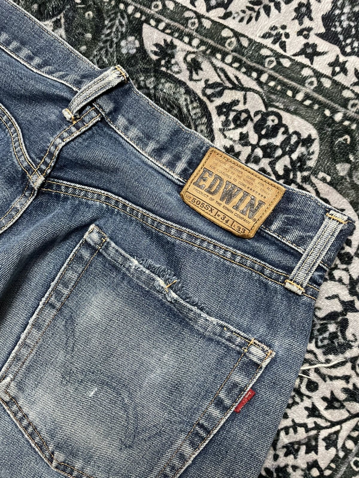 Edwin Edwin 505sx selvedge distressed Size US 33 - 8 Thumbnail
