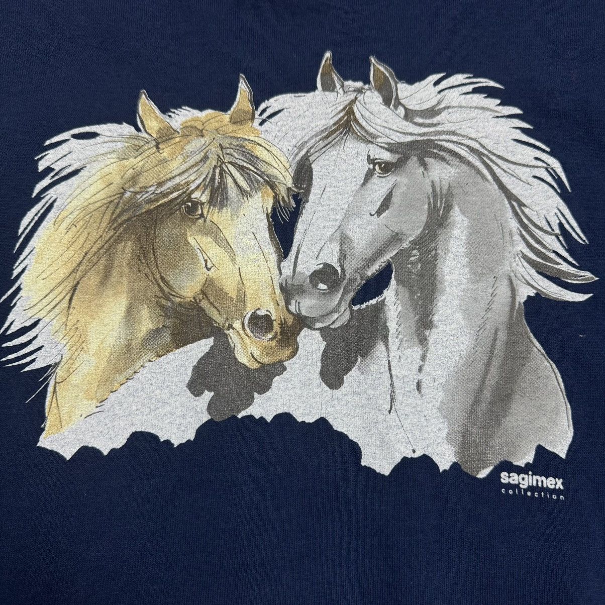 Vintage Vintage 90s Single Stitch Horses Navy Ireland T-shirt Size US M / EU 48-50 / 2 - 7 Thumbnail