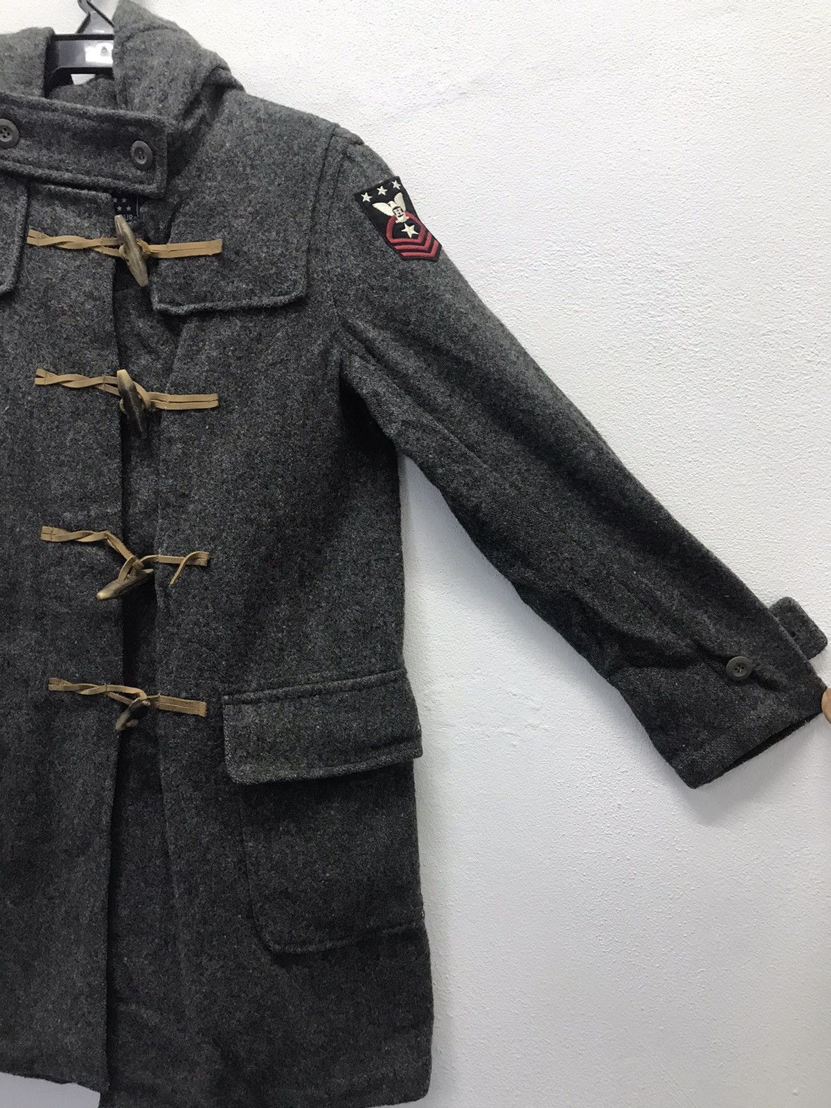 Hysteric Glamour × Japanese Brand VINTAGE HYSTERIC GLAMOUR 69-70 DUFFLE WOOL WITH PATCHES Size US M / EU 48-50 / 2 - 4 Thumbnail