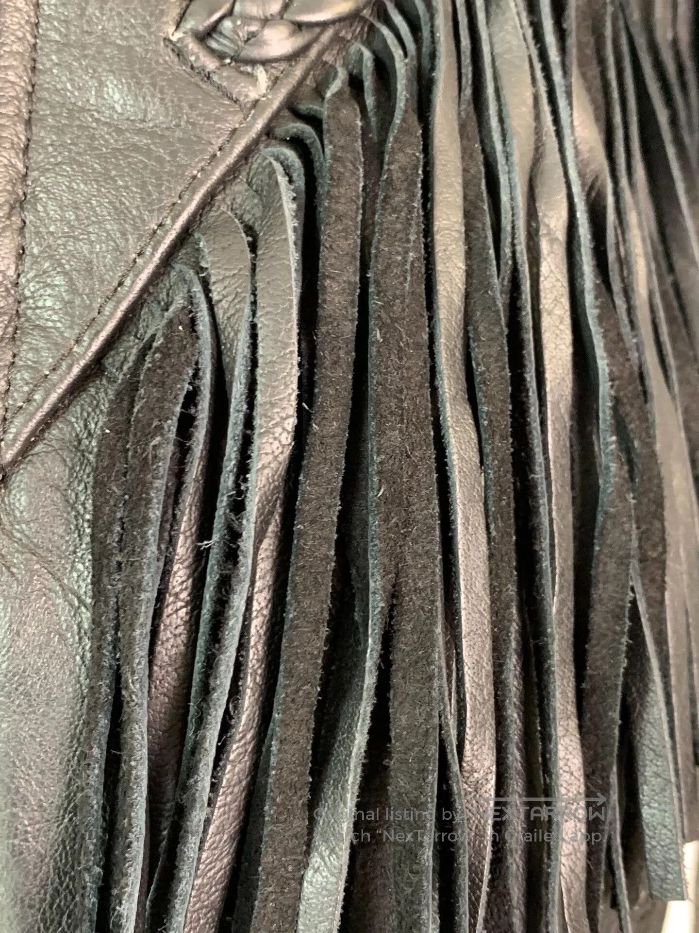 Rosie Assoulin Black Leather Fringe Jacket for Women. Size M / US 6-8 / IT 42-44 - 6 Thumbnail