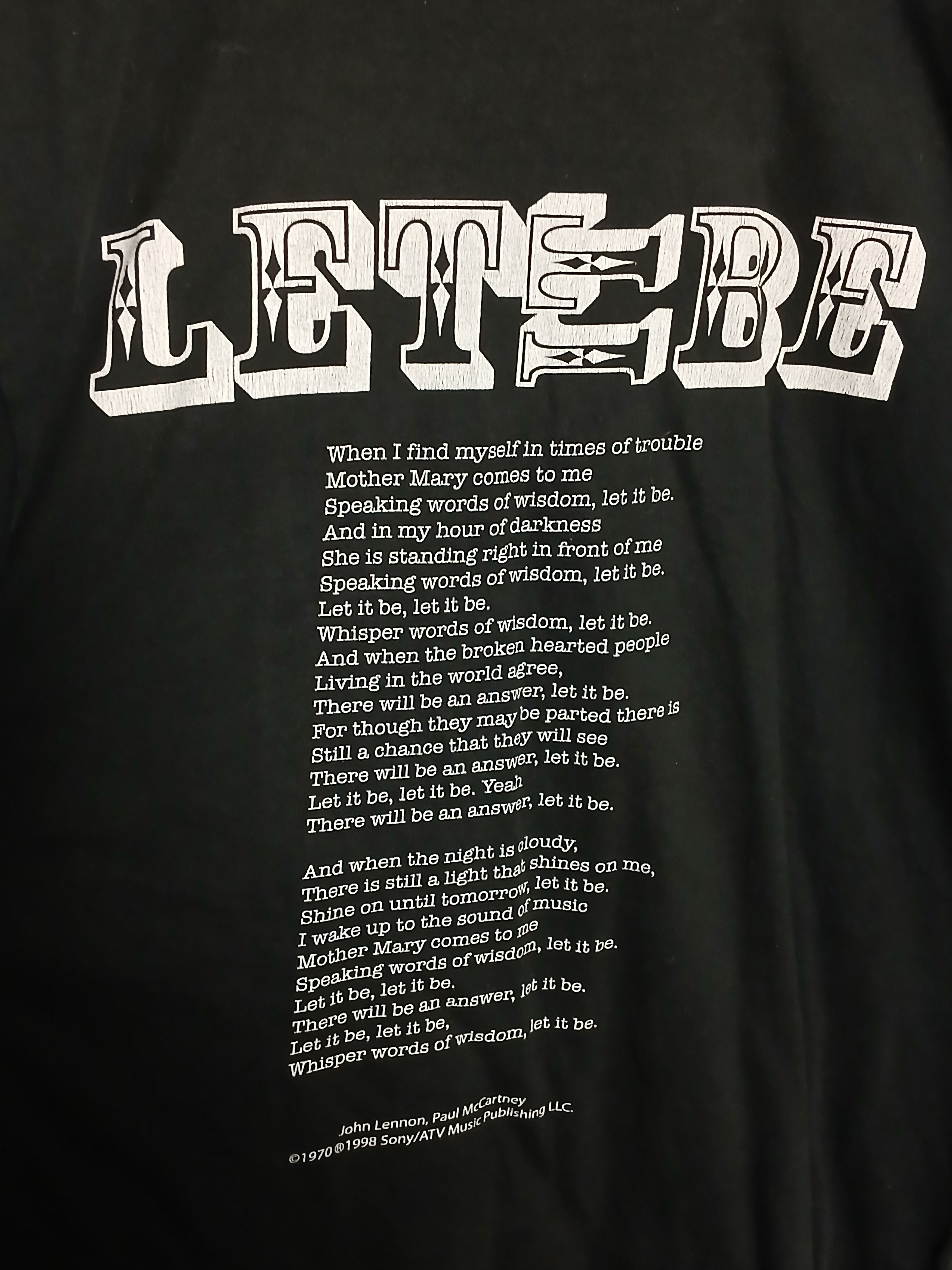 Band Tees × Vintage Vintage The Beatles Let It Be T-Shirt Size US L / EU 52-54 / 3 - 4 Thumbnail