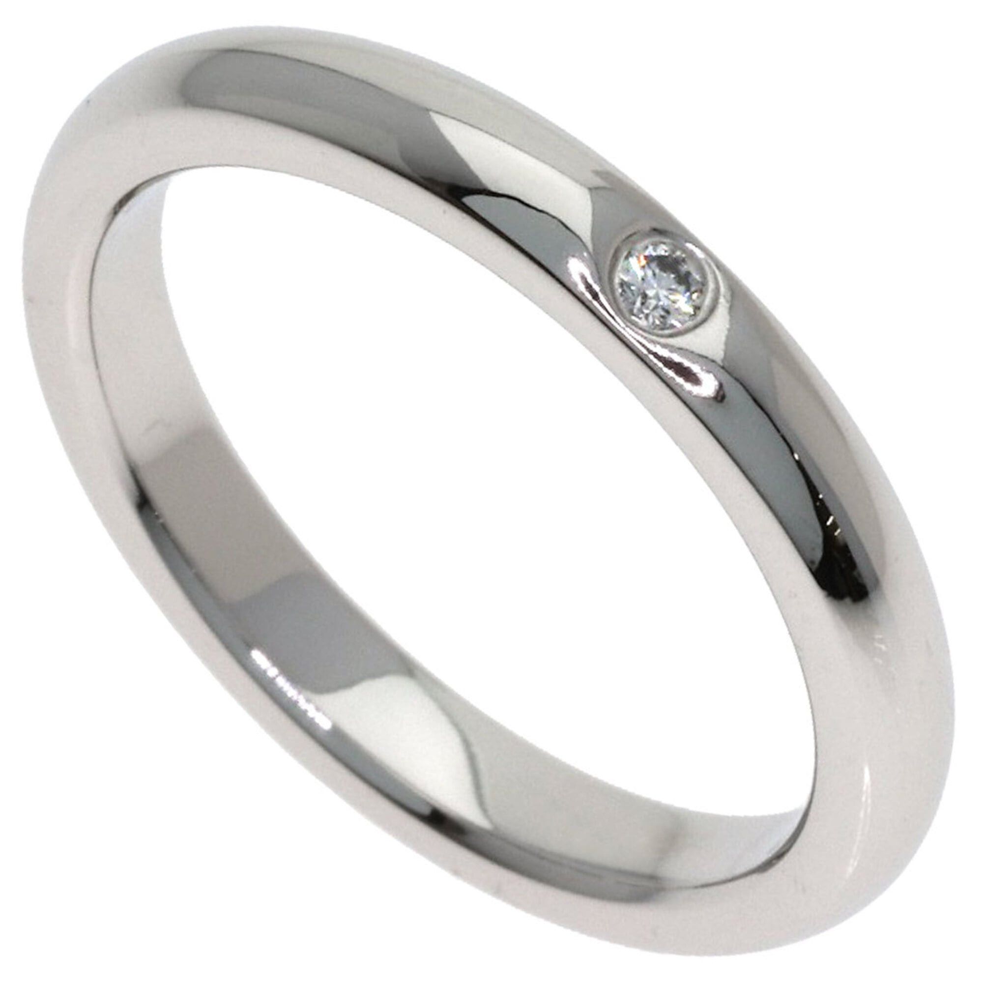 Tiffany & Co. Tiffany & Co. Curved Band 1P Diamond Ring, Platinum PT950, Women's Ring. Size ONE SIZE - 1 Thumbnail