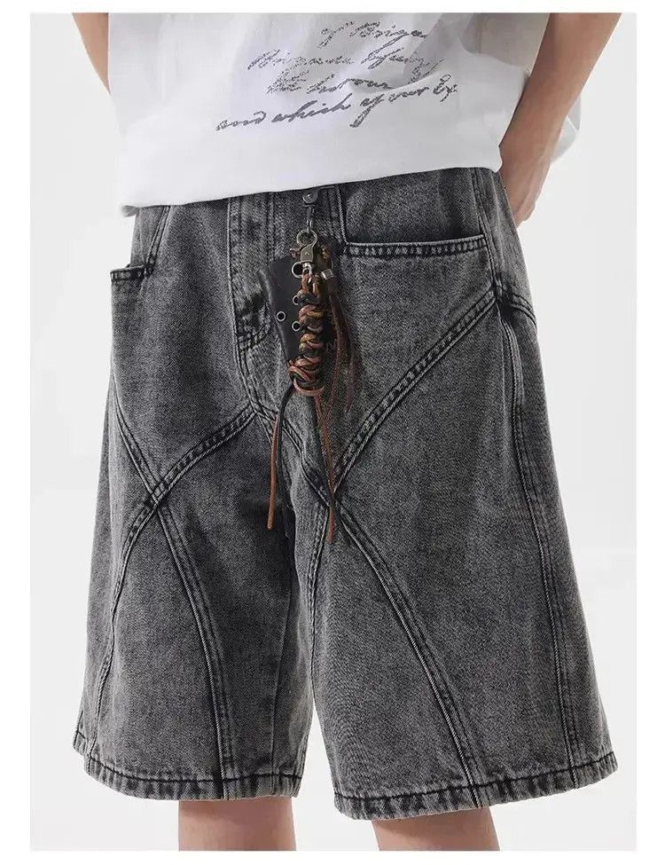 Japanese Brand Retro structured loose denim shorts Size US 32 / EU 48 - 3 Thumbnail