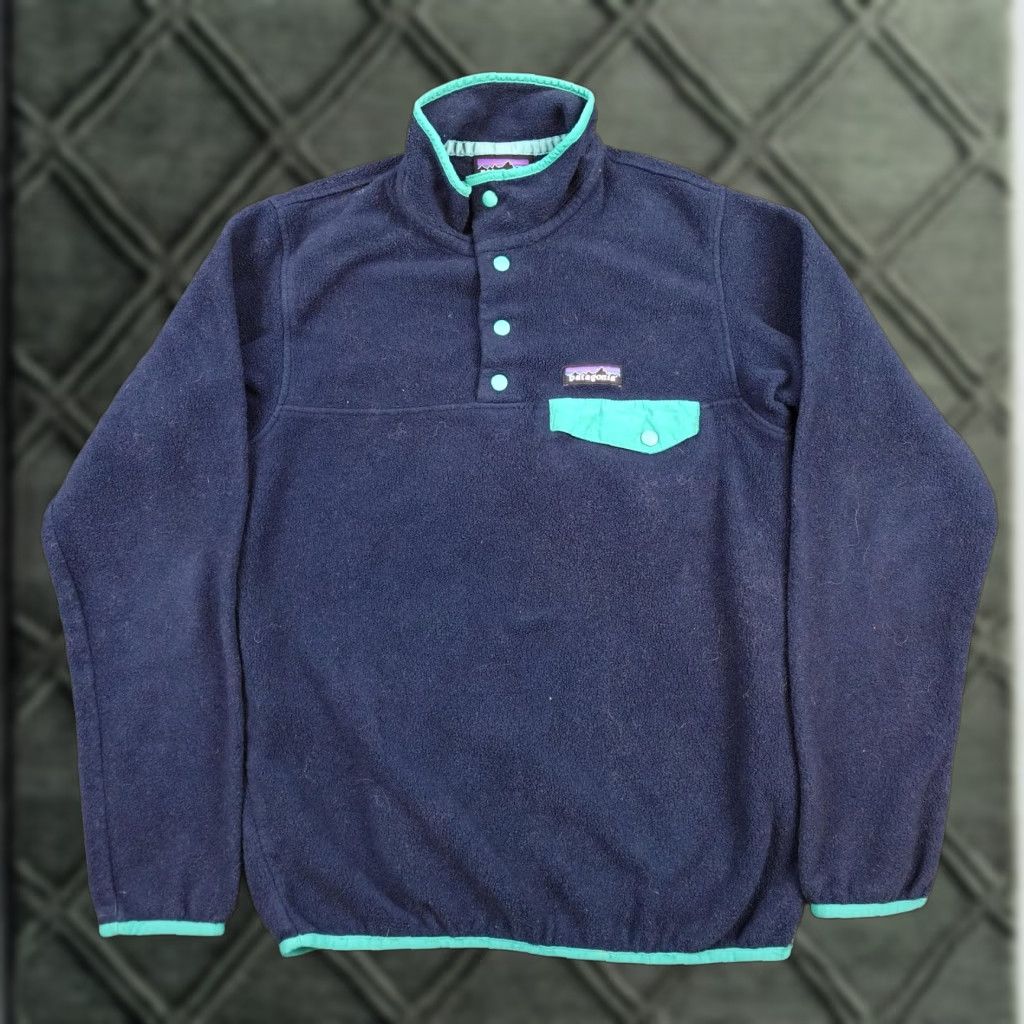Patagonia Patagonia Synchilla Snap-T Pullover Womens Small Blue Fleece Pullover Snap-Front Anorak 25455 Size S / US 4 / IT 40 - 1 Thumbnail