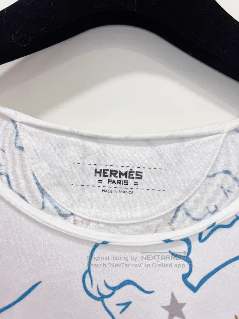 Hermes Hermes Constellation Printed Loose Short Sleeve T-Shirt Size XS / US 0-2 / IT 36-38 - 6 Thumbnail