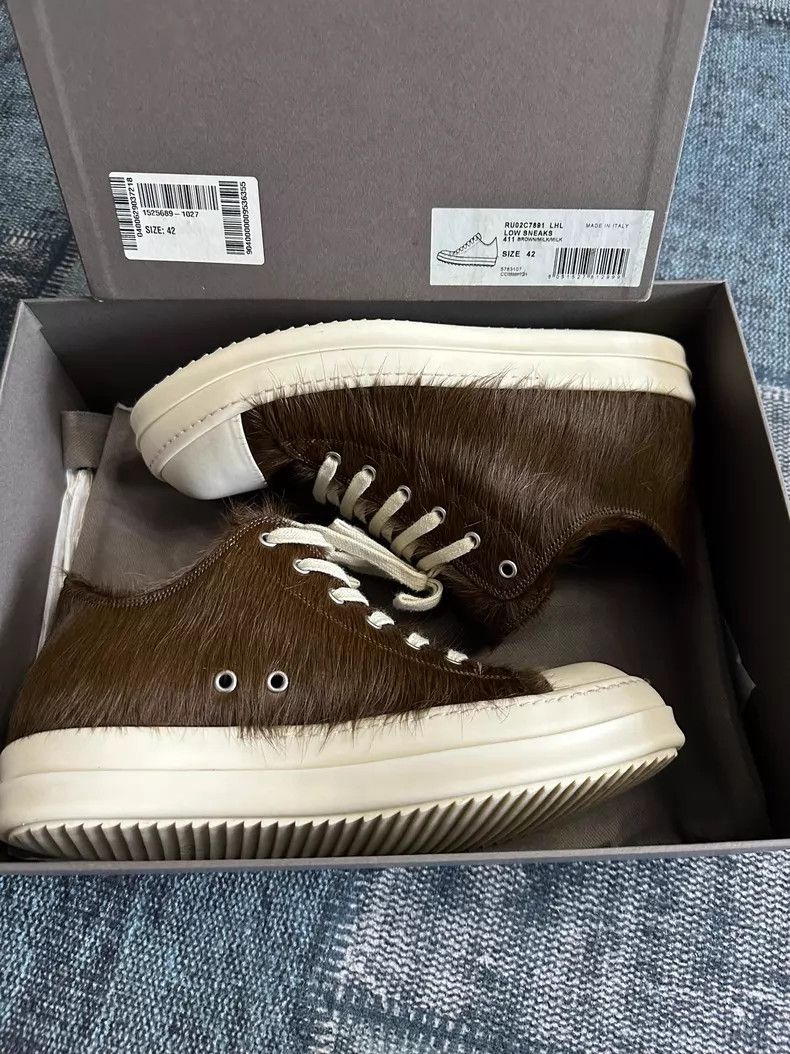 Rick Owens Rick Owens Main Line Brown Horse Hair Low Top Large Conver Size US 9 / EU 42 - 4 Thumbnail