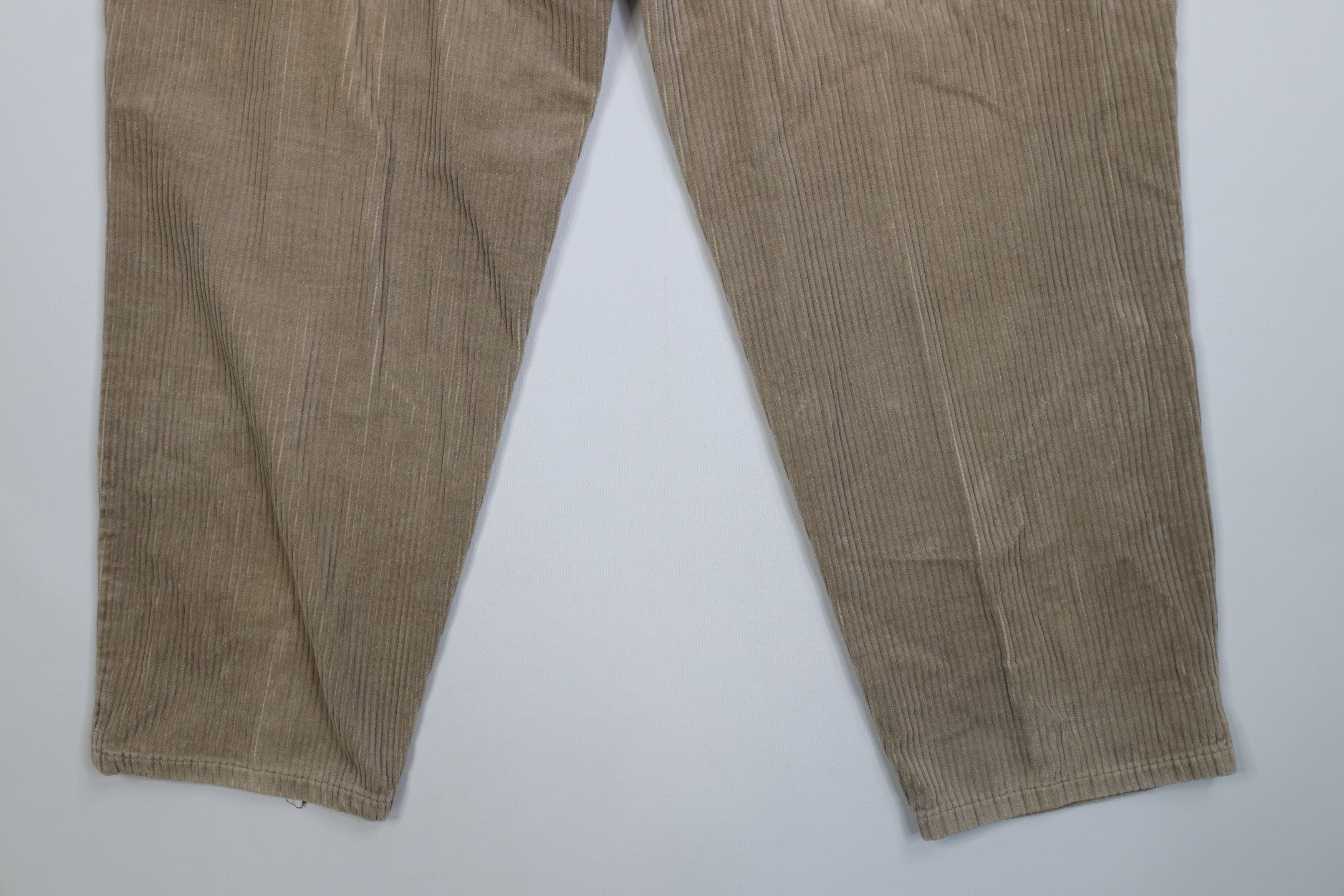 Vintage Vintage 90s Streetwear Relaxed Fit Corduroy Pants Khaki Size US 36 / EU 52 - 11 Thumbnail