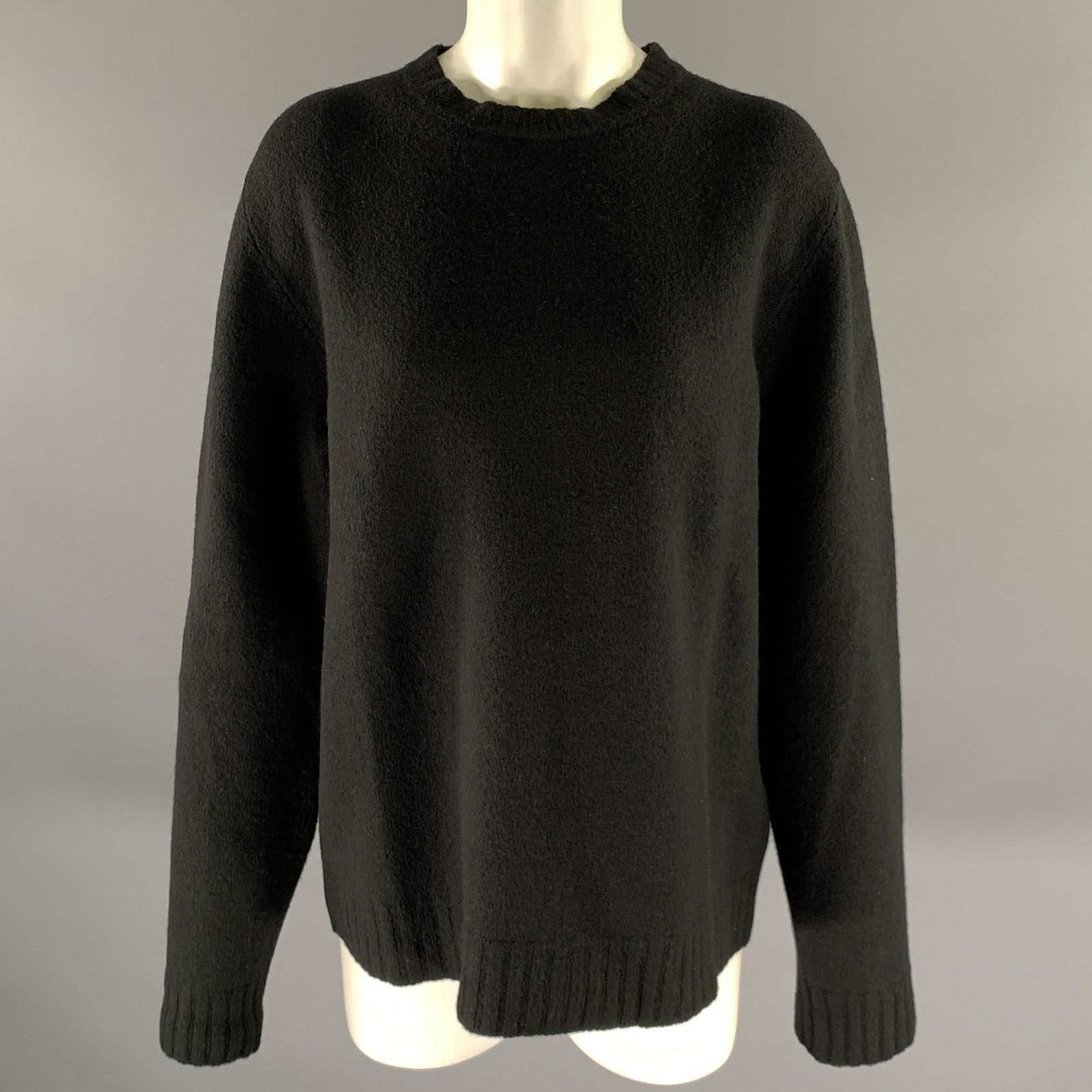 Jil Sander JIL SANDER Size M Black Wool Pull On Sweater Size M / US 6-8 / IT 42-44 - 1 Thumbnail