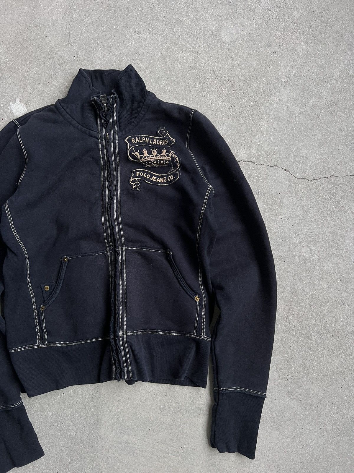 Polo Ralph Lauren Vintage Ralph Lauren Zip Up Distressed Size XL / US 12-14 / IT 48-50 - 6 Thumbnail