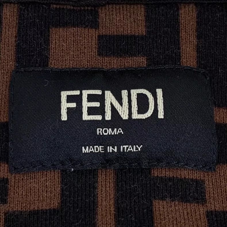 Fendi Fendi Brown Logo Printed Hooded Sweatshirt Size US L / EU 52-54 / 3 - 5 Thumbnail