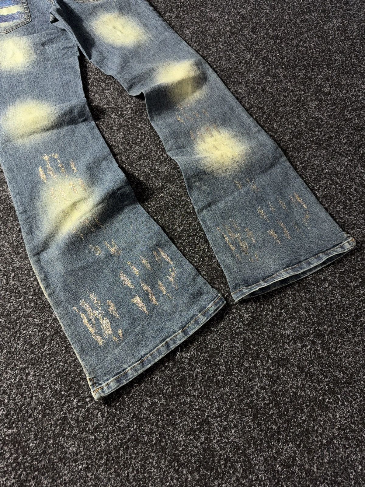 If Six Was Nine × Japanese Brand × Le Grande Bleu (L.G.B.) Vintage 2000s Japanese style Y2K Denim Faded Flared Pants Size 28" / US 6 / IT 42 - 12 Thumbnail