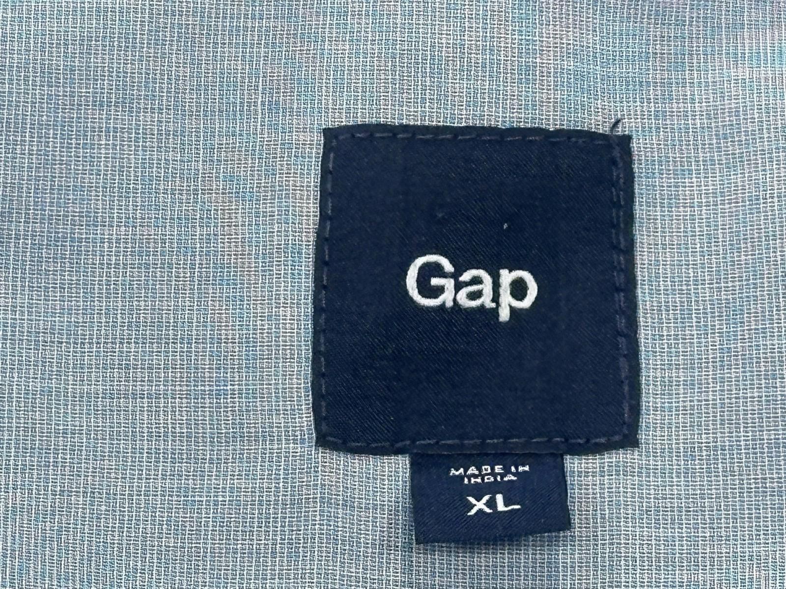 Gap Gap 100% Cotton Short Sleeve Button Up Blue Men's XL Size US XL / EU 56 / 4 - 3 Thumbnail
