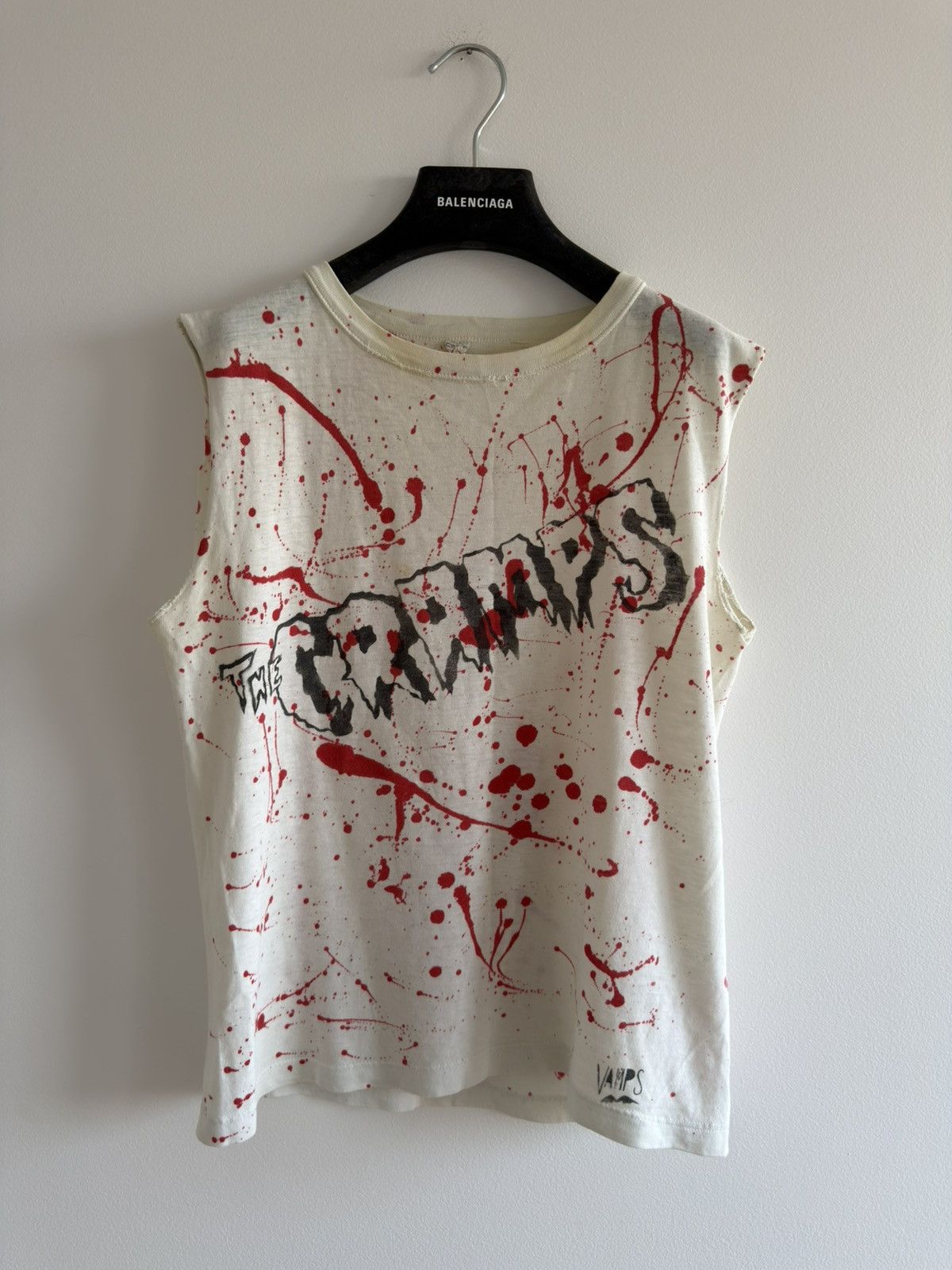Vintage *RARE* 1980s OG PUNK THE CRAMPS ROCK BLOOD STAINED TEE Size US L / EU 52-54 / 3 - 1 Thumbnail