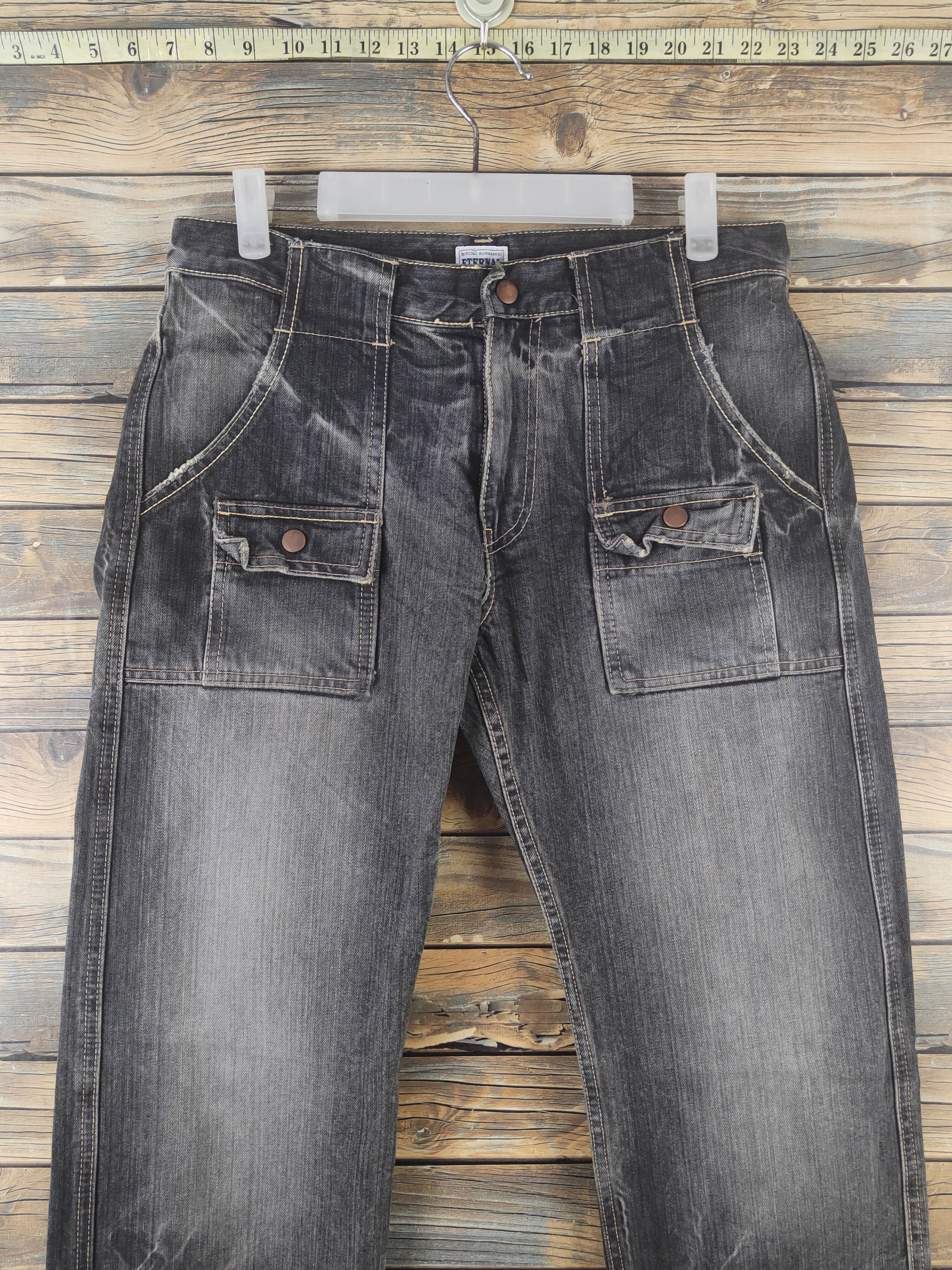 Eternal DL Eternal Black Distressed Ripped Jeans #1930 Size US 33 - 2 Thumbnail