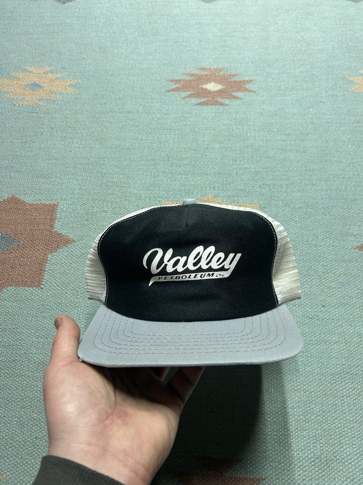 Vintage Vtg 80s trucker hat Valley Petroleum new era tri tone gas US Size ONE SIZE - 2 Thumbnail